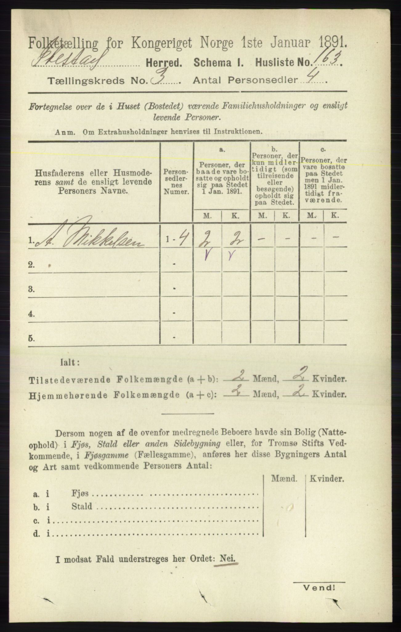 RA, 1891 census for 1917 Ibestad, 1891, p. 1710