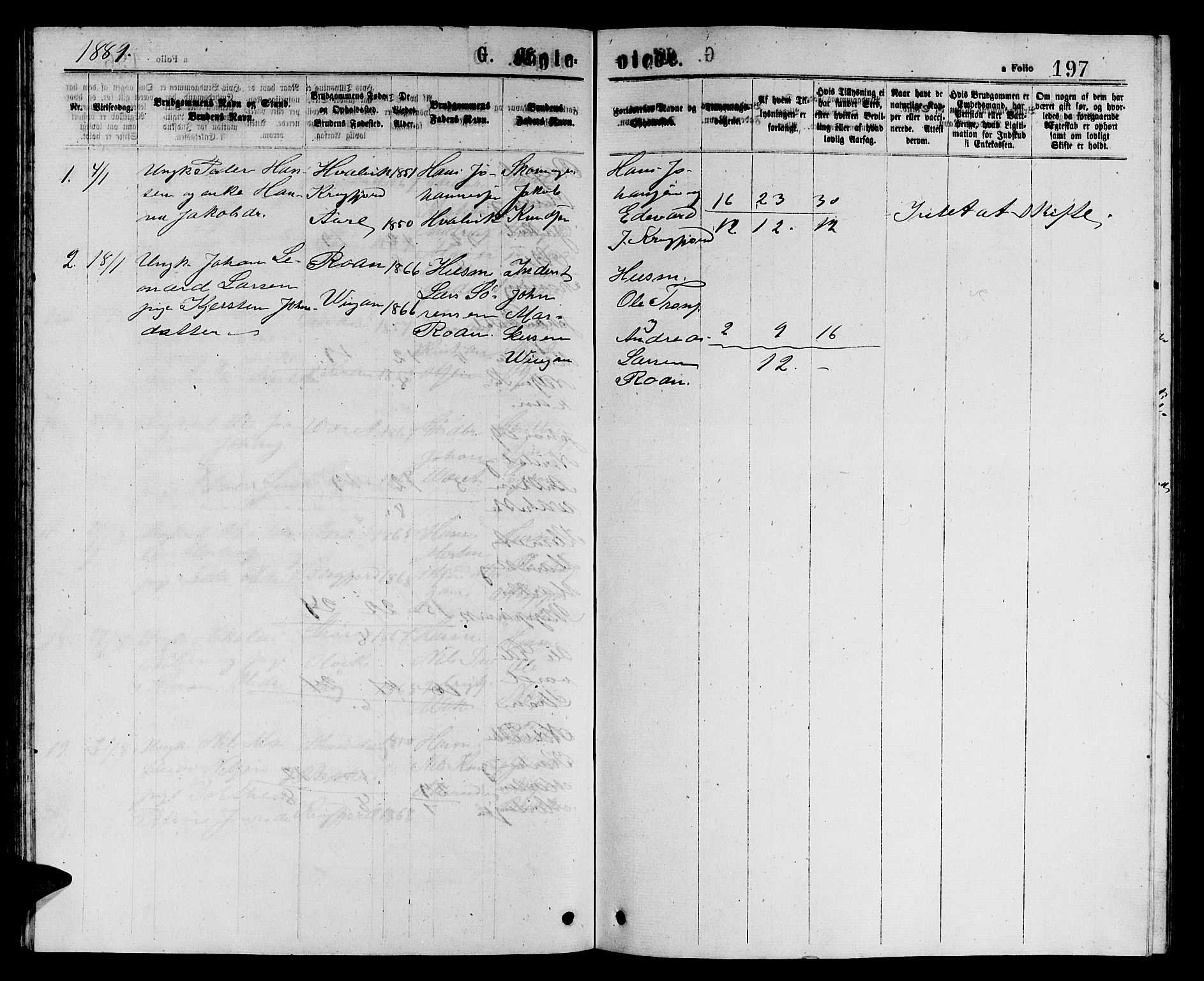 Ministerialprotokoller, klokkerbøker og fødselsregistre - Sør-Trøndelag, SAT/A-1456/657/L0715: Parish register (copy) no. 657C02, 1873-1888, p. 197
