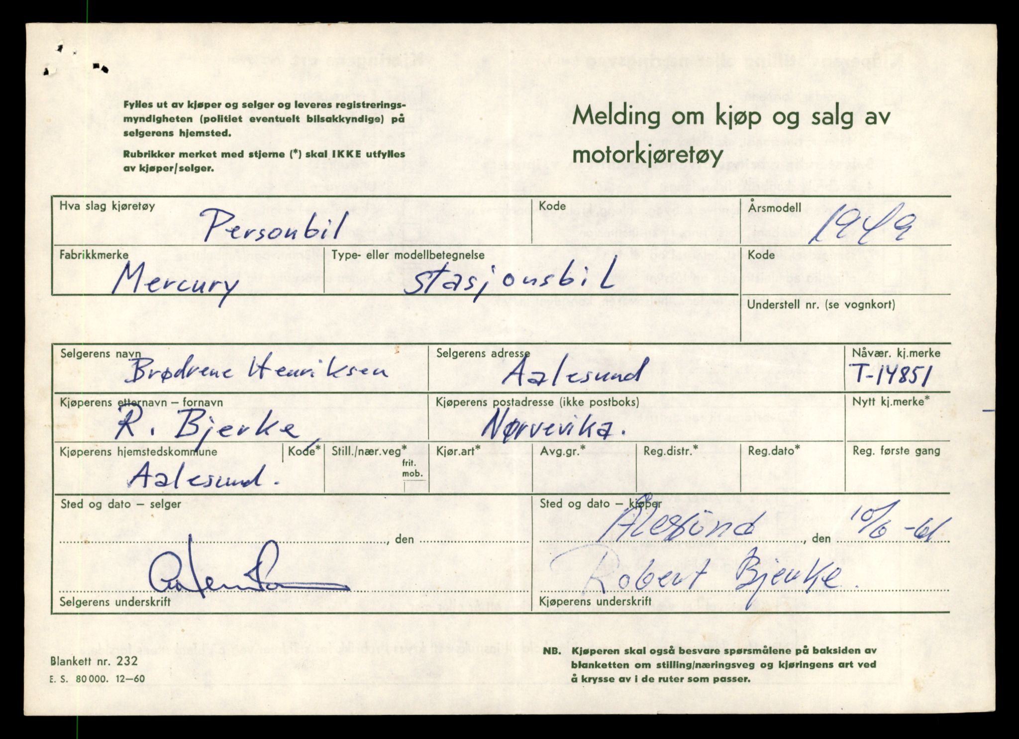 Møre og Romsdal vegkontor - Ålesund trafikkstasjon, AV/SAT-A-4099/F/Fe/L0048: Registreringskort for kjøretøy T 14721 - T 14863, 1927-1998, p. 3009