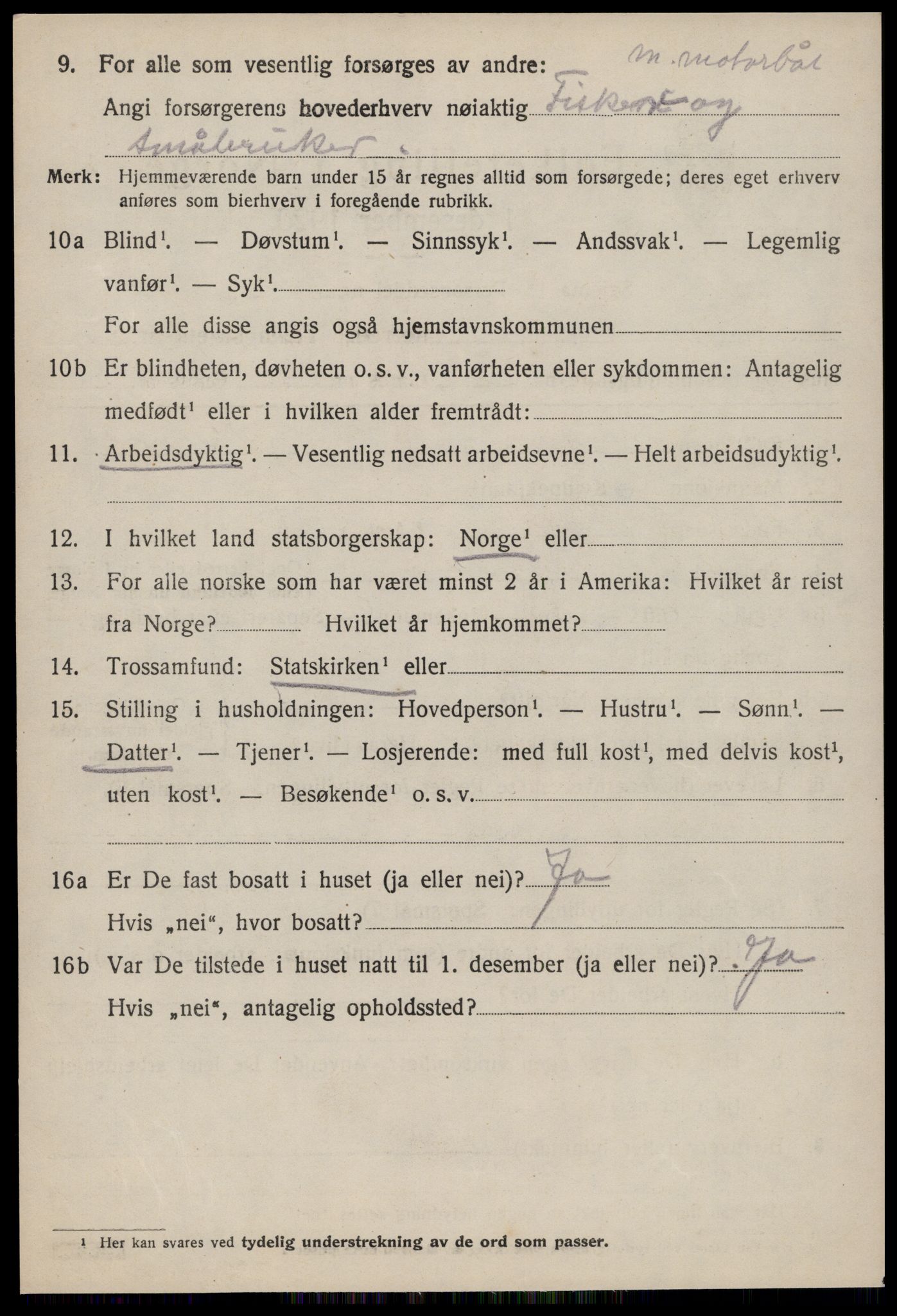 SAT, 1920 census for Vatne, 1920, p. 2685