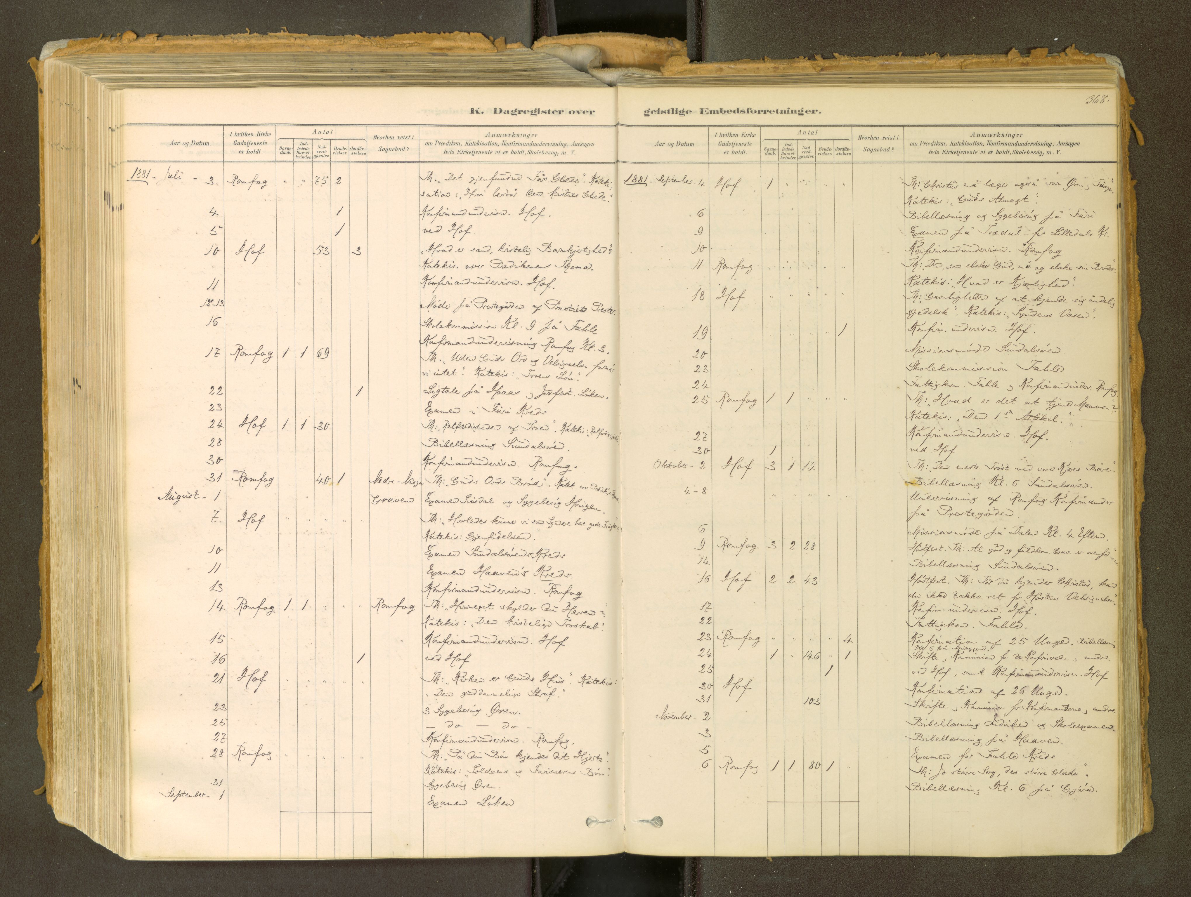 Sunndal sokneprestkontor, AV/SAT-A-1085/1/I/I1/I1a: Parish register (official) no. 2, 1877-1914, p. 368