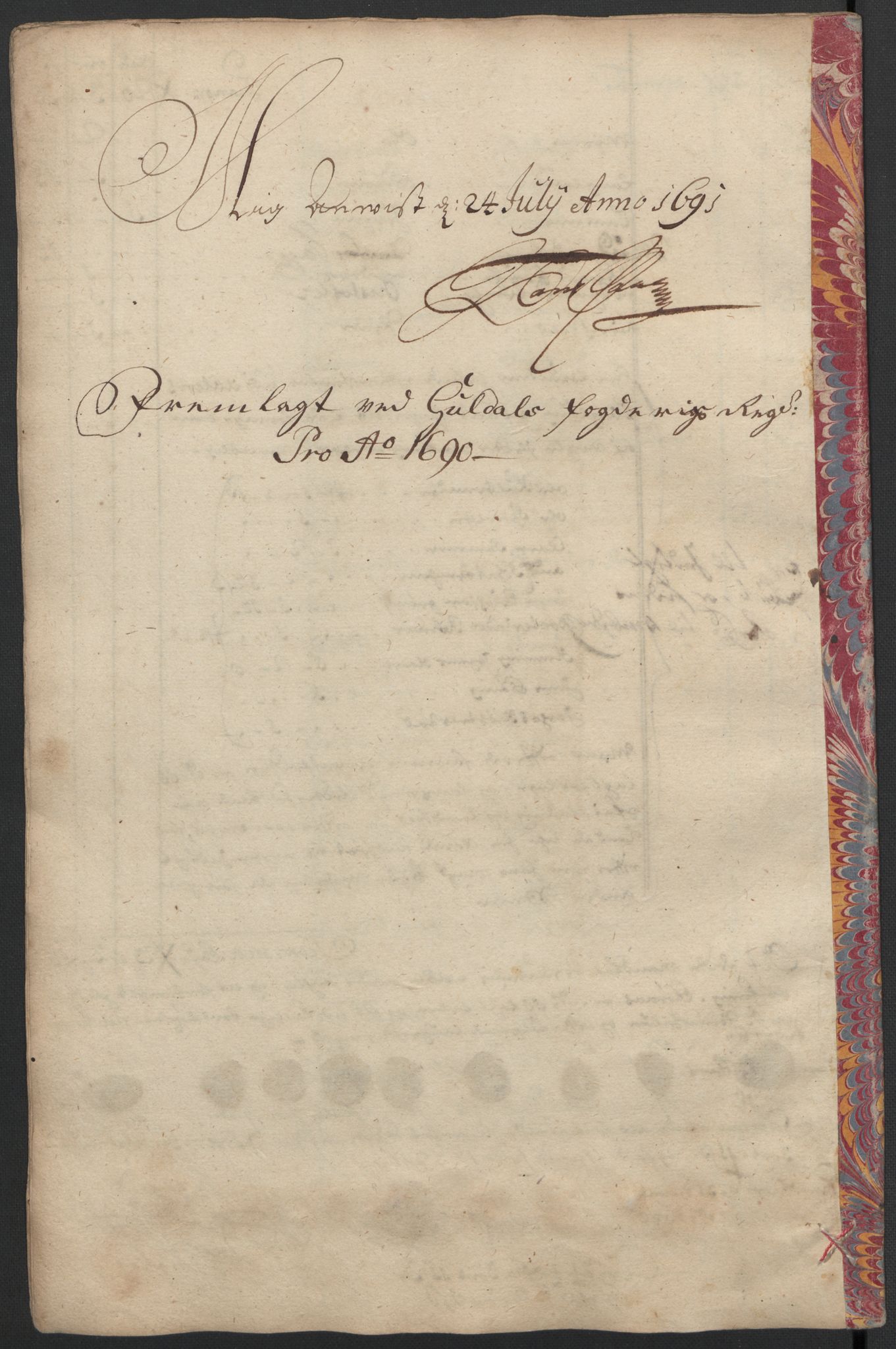 Rentekammeret inntil 1814, Reviderte regnskaper, Fogderegnskap, RA/EA-4092/R59/L3940: Fogderegnskap Gauldal, 1689-1690, p. 252