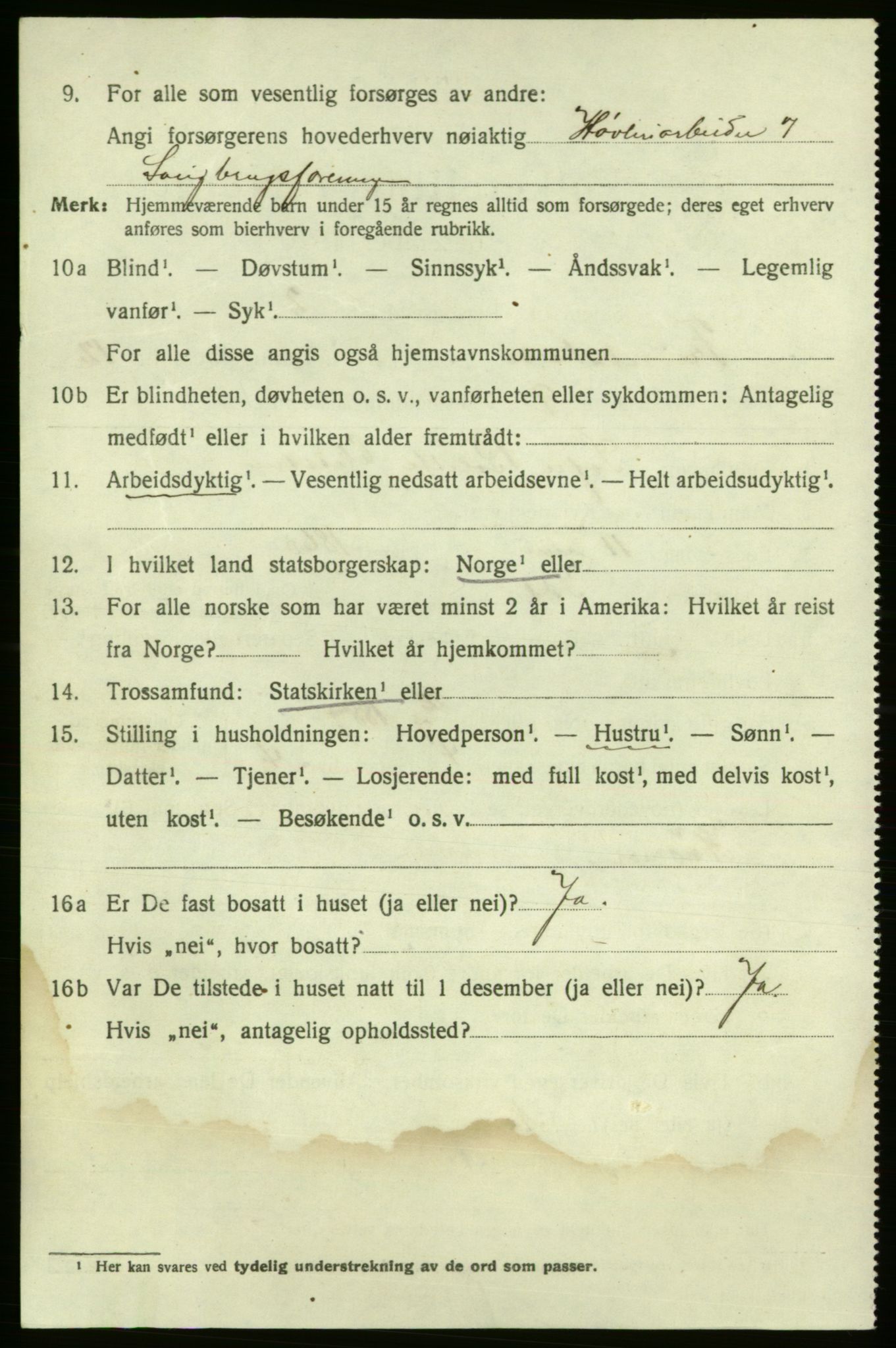SAO, 1920 census for Fredrikshald, 1920, p. 20044
