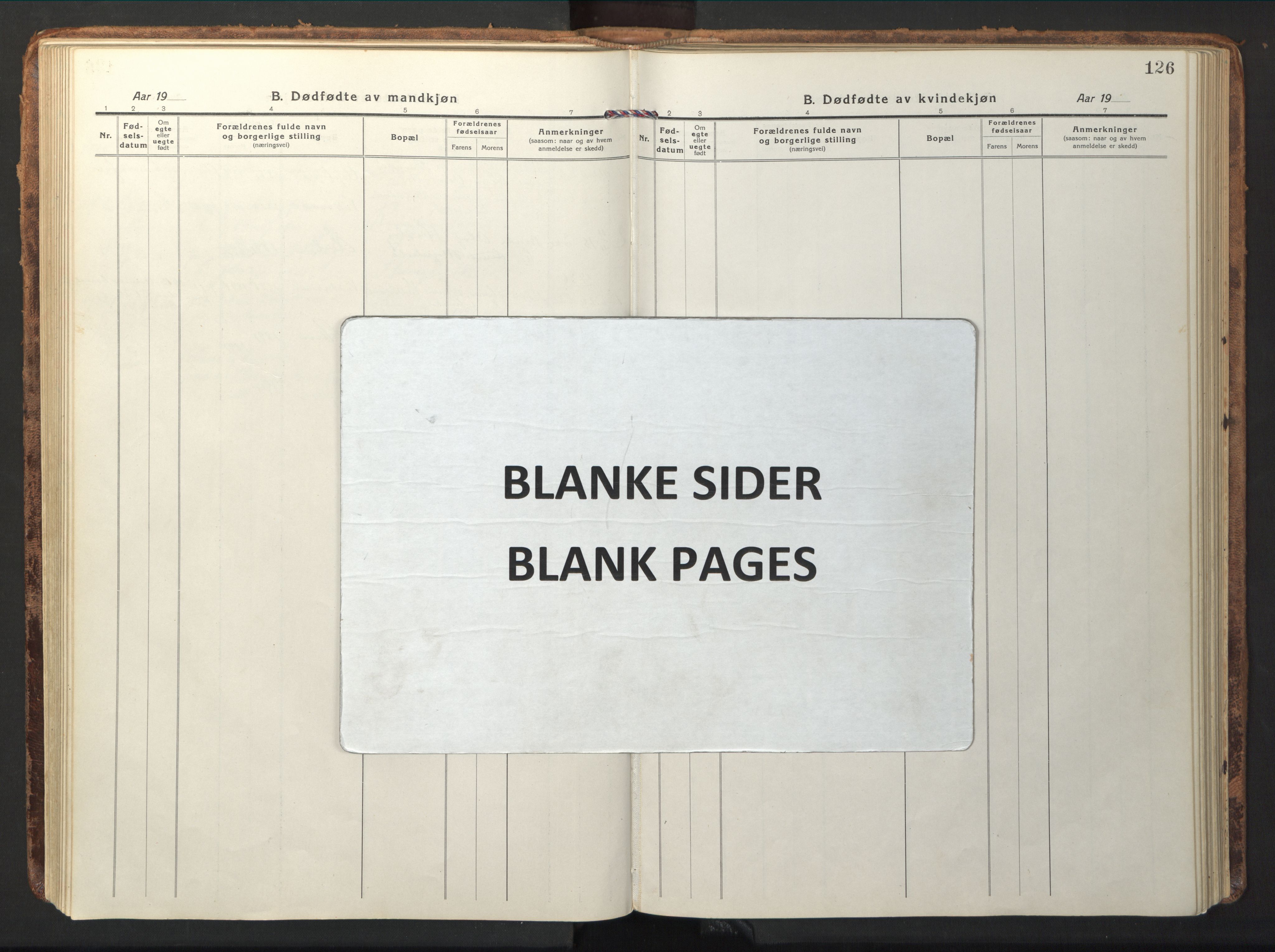 Ministerialprotokoller, klokkerbøker og fødselsregistre - Nord-Trøndelag, SAT/A-1458/714/L0136: Parish register (copy) no. 714C05, 1918-1957, p. 126