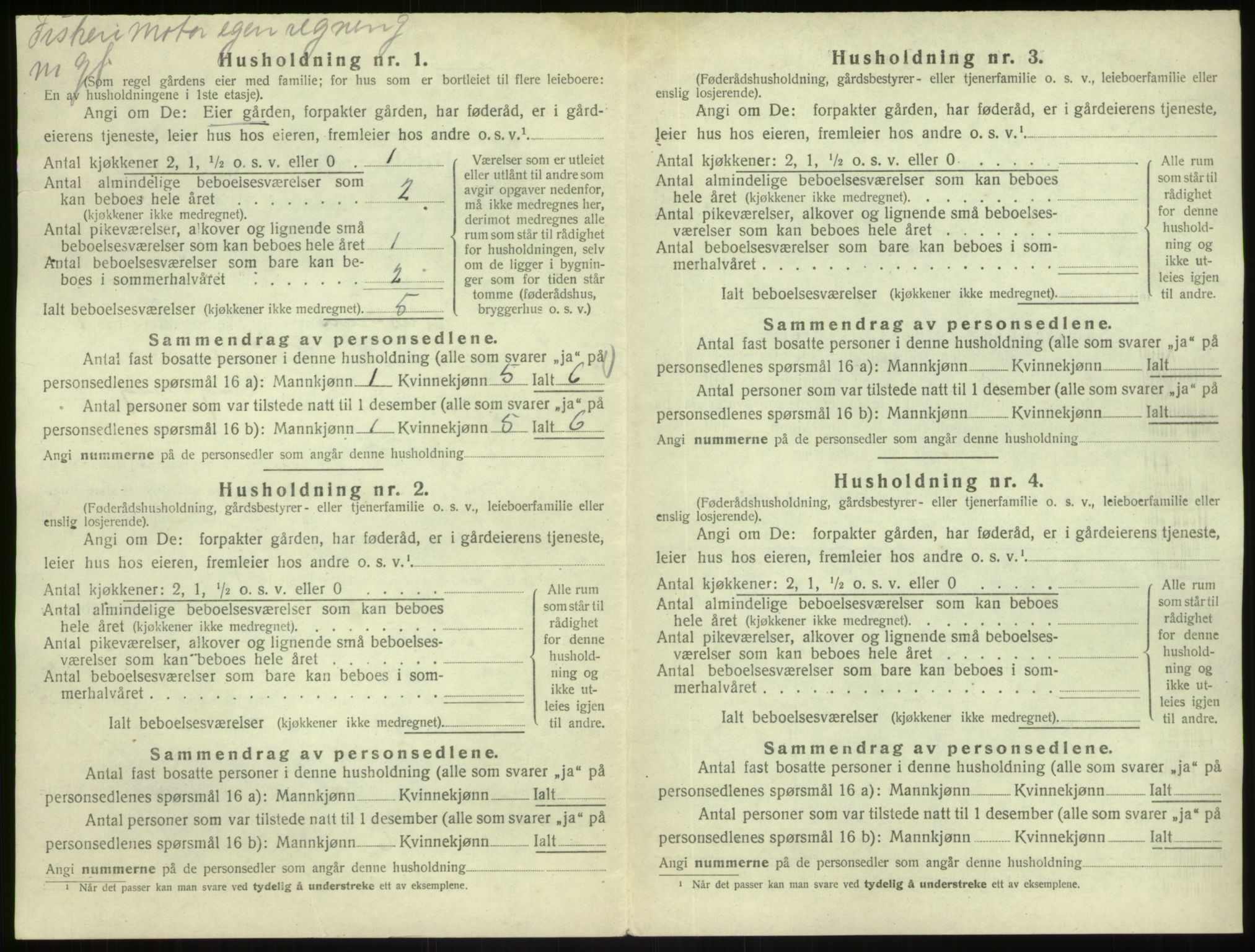 SAB, 1920 census for Austrheim, 1920, p. 772