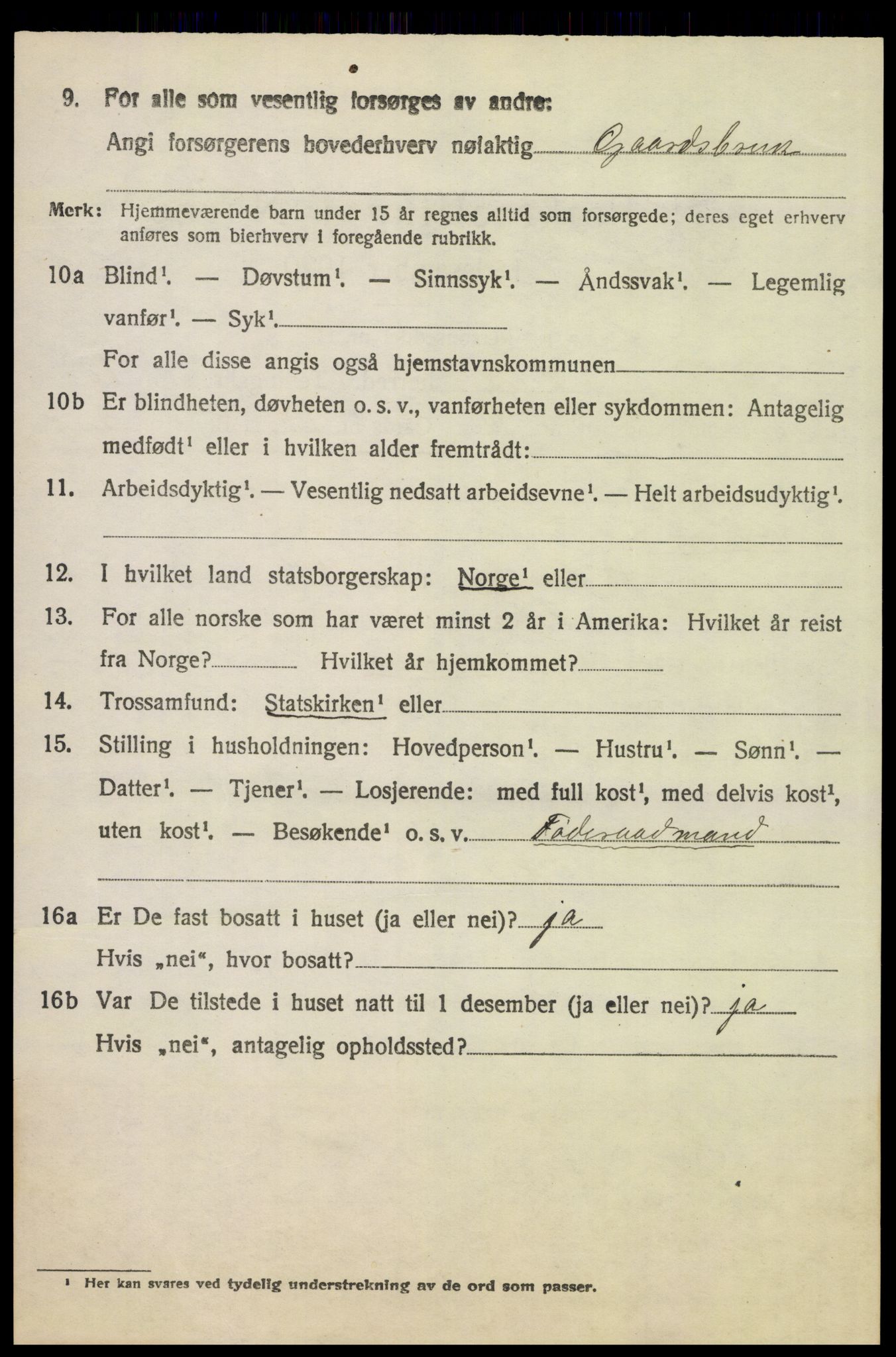 SAH, 1920 census for Tolga, 1920, p. 5912