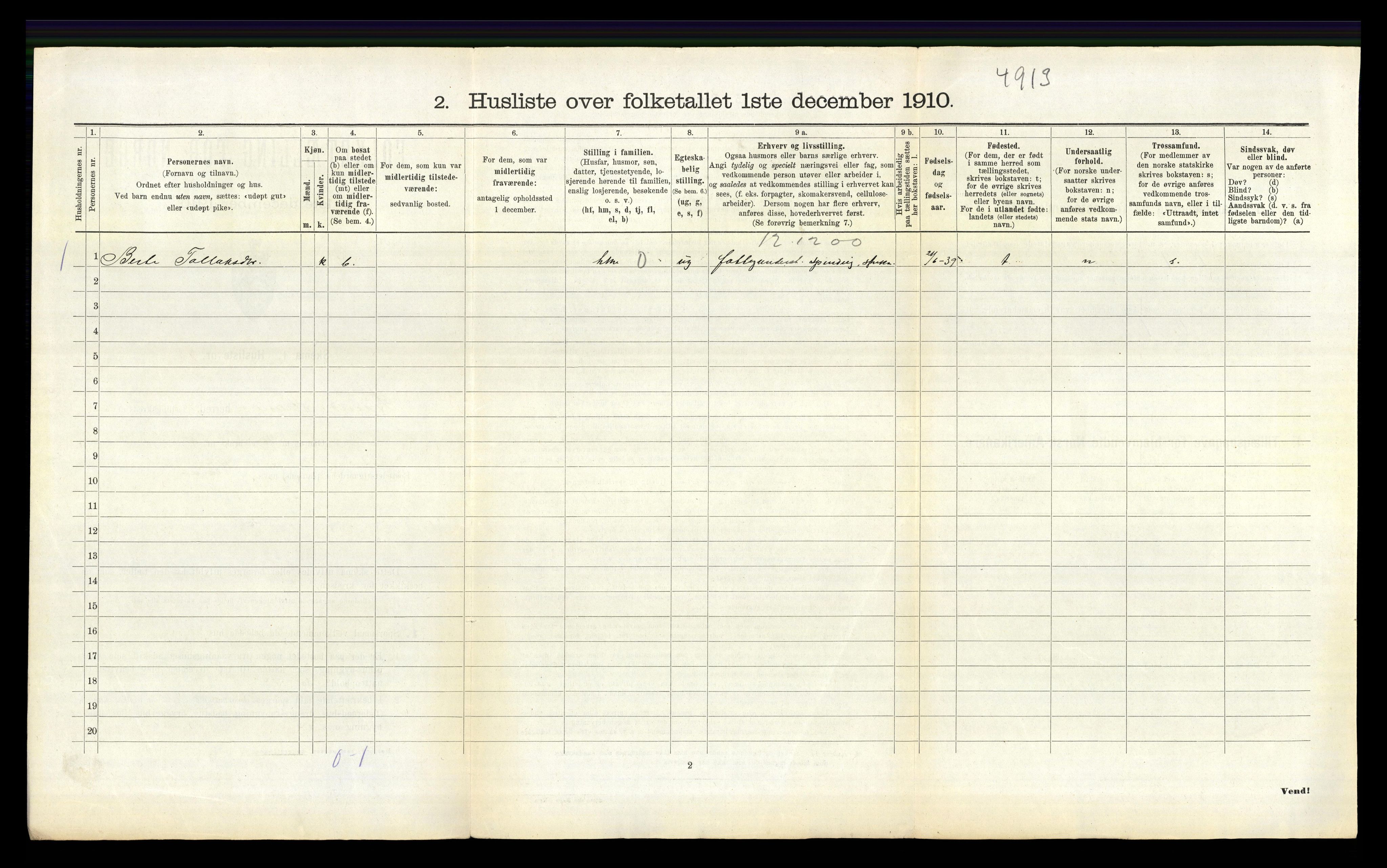 RA, 1910 census for Lund, 1910, p. 277