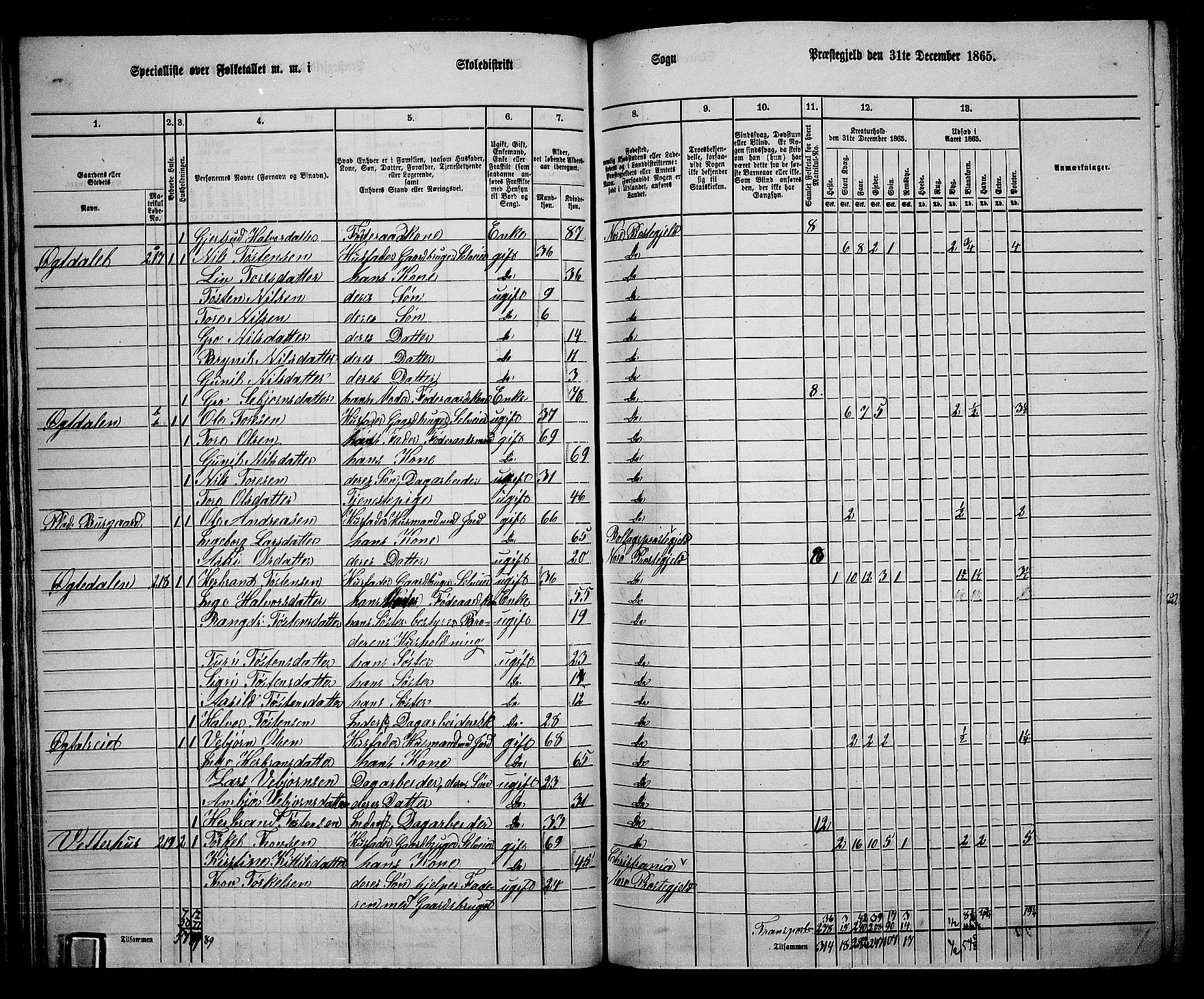 RA, 1865 census for Nore, 1865, p. 39