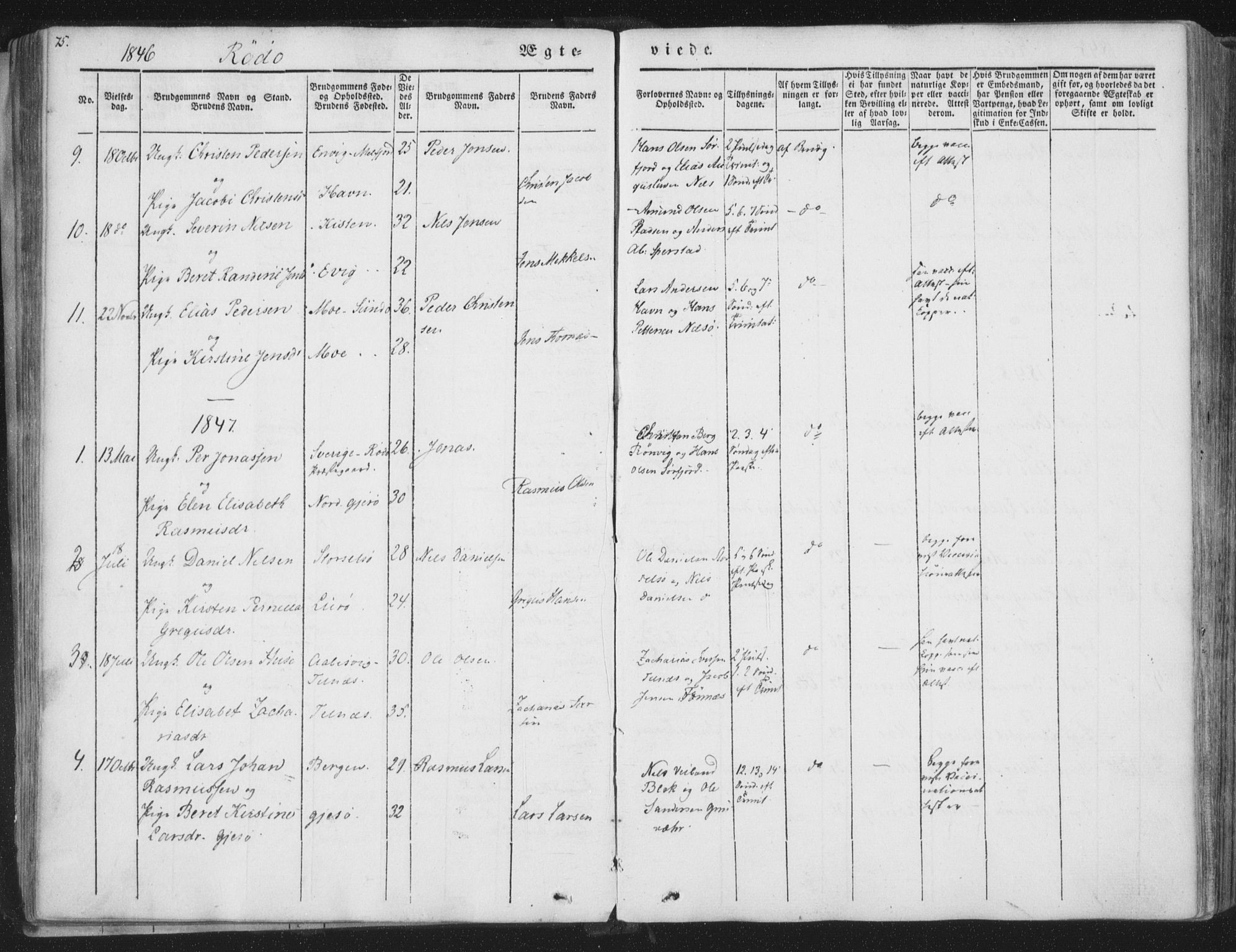 Ministerialprotokoller, klokkerbøker og fødselsregistre - Nordland, AV/SAT-A-1459/841/L0604: Parish register (official) no. 841A09 /1, 1845-1862, p. 75