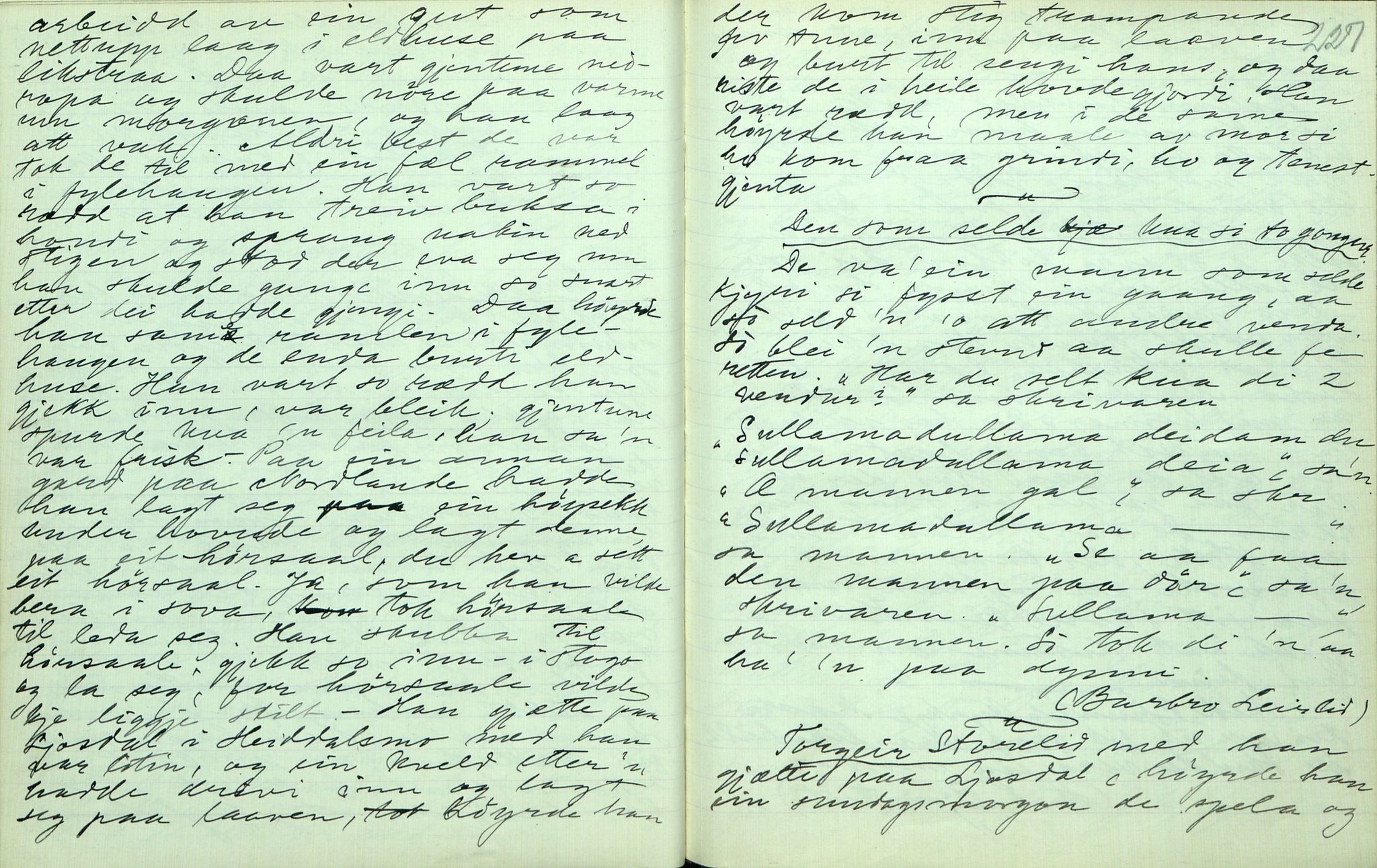 Rikard Berge, TEMU/TGM-A-1003/F/L0006/0045: 201-250 / 245 Kviteseid. Skrive av Marte Rudsodden, 1913, p. 226-227