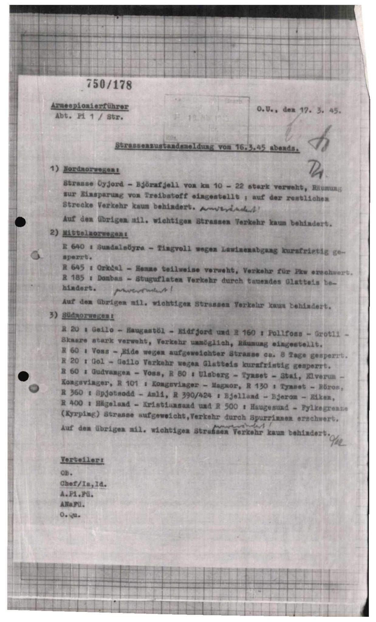 Forsvarets Overkommando. 2 kontor. Arkiv 11.4. Spredte tyske arkivsaker, AV/RA-RAFA-7031/D/Dar/Dara/L0004: Krigsdagbøker for 20. Gebirgs-Armee-Oberkommando (AOK 20), 1945, p. 850