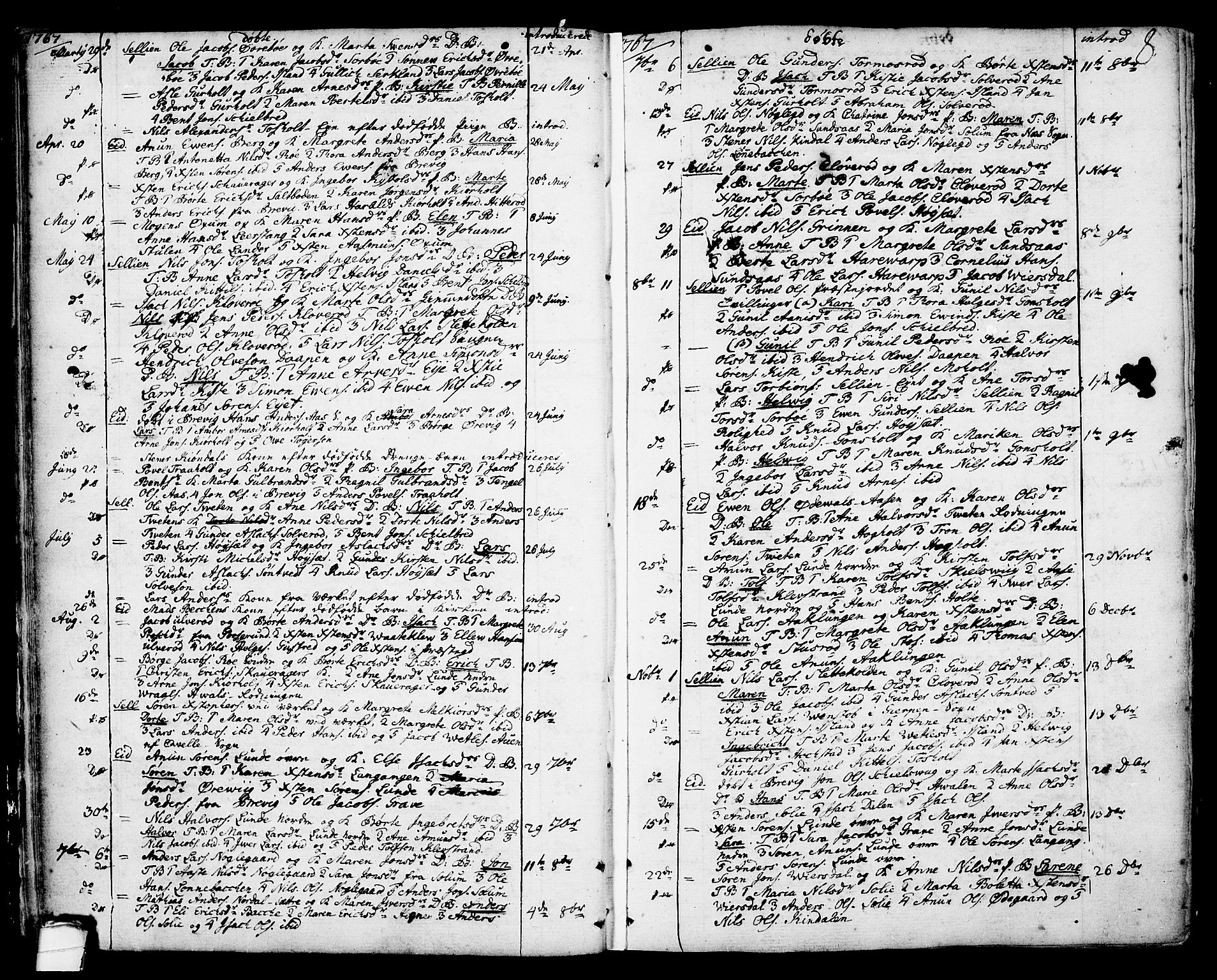 Eidanger kirkebøker, SAKO/A-261/F/Fa/L0006: Parish register (official) no. 6, 1764-1814, p. 8
