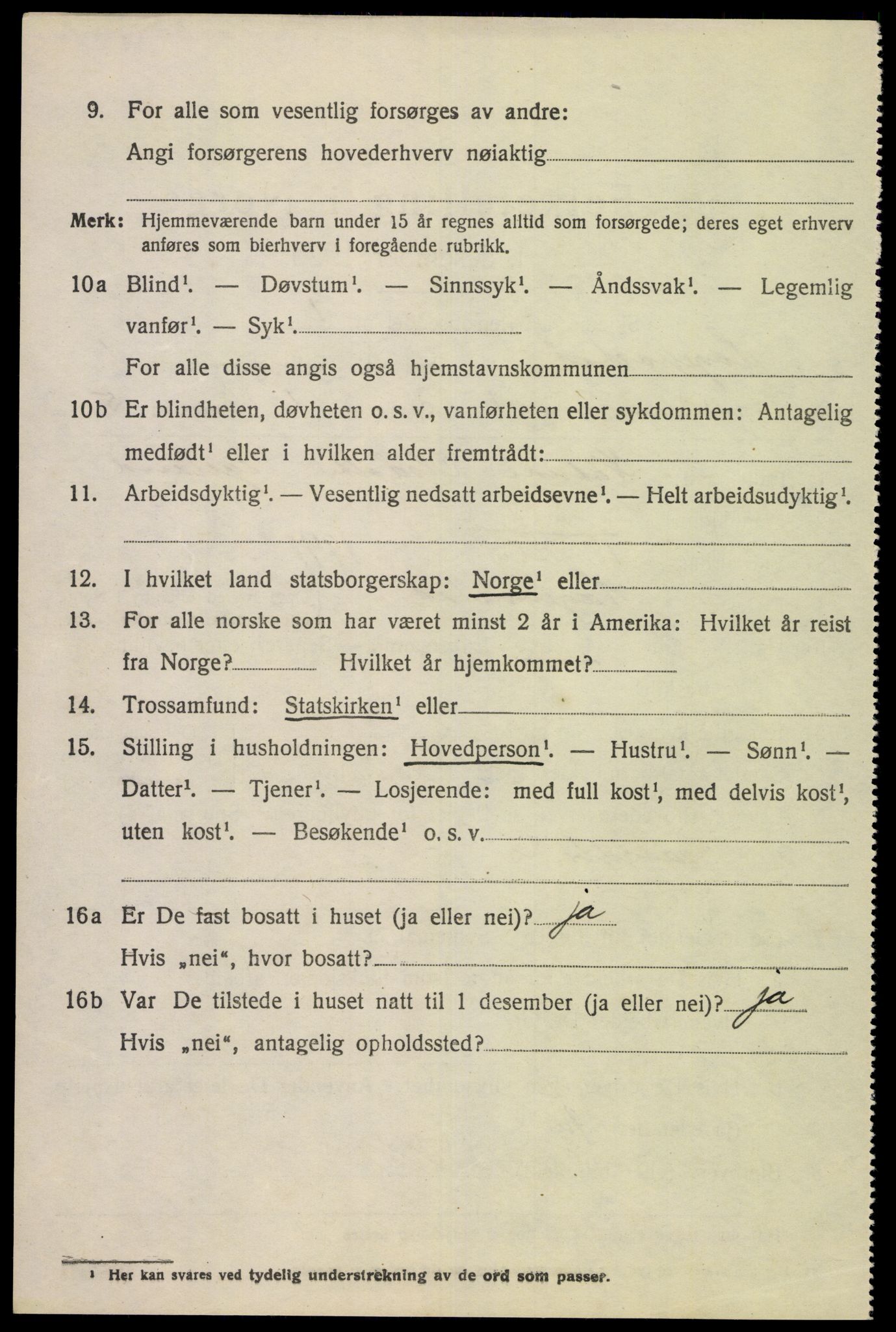 SAK, 1920 census for Hægebostad, 1920, p. 518