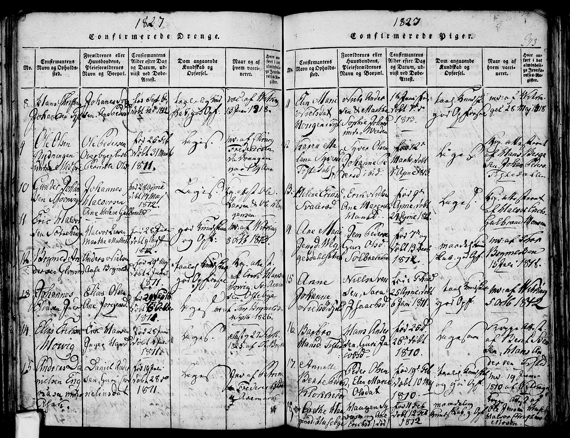 Berg prestekontor Kirkebøker, AV/SAO-A-10902/F/Fa/L0002: Parish register (official) no. I 2, 1815-1831, p. 273