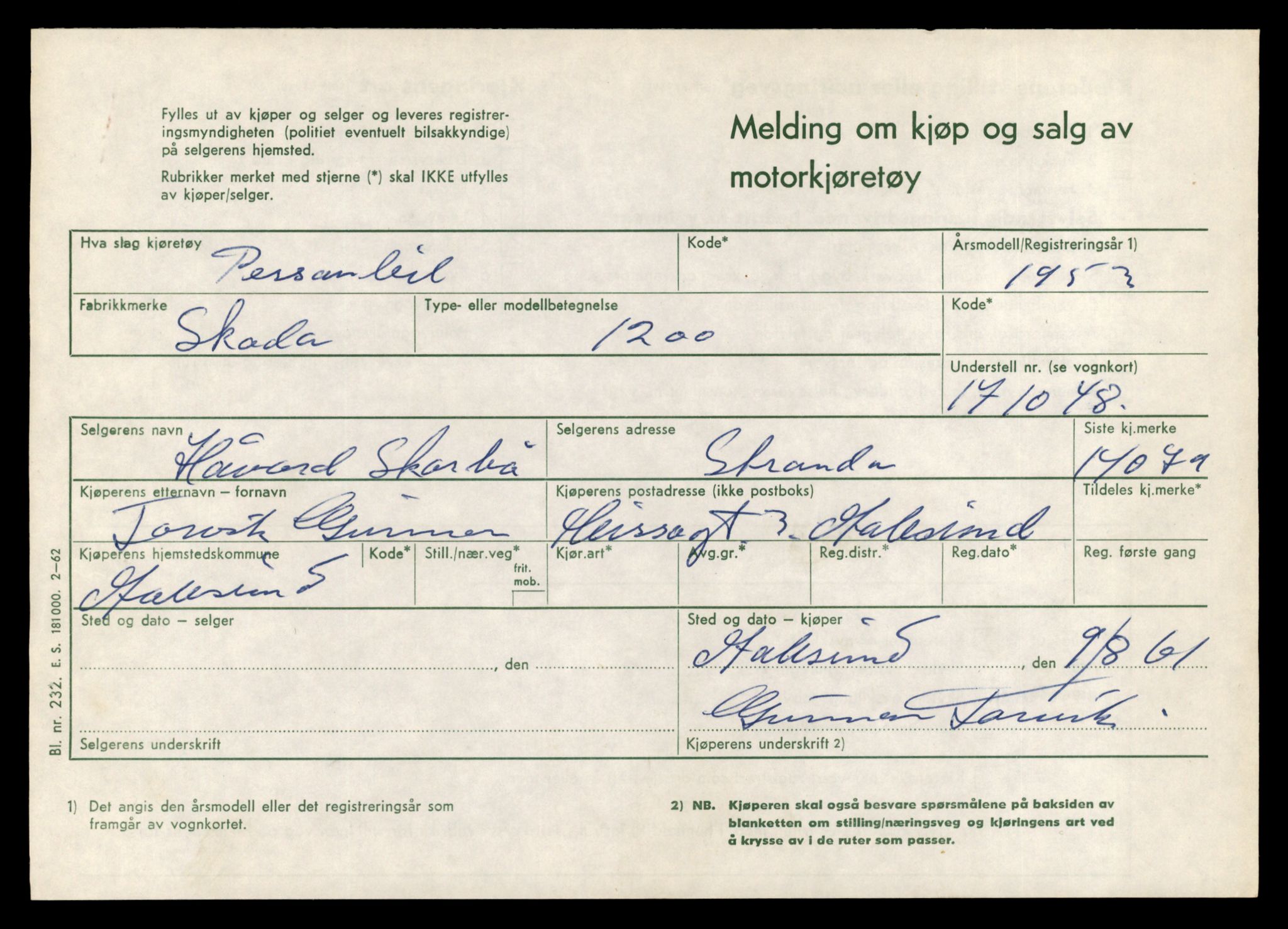 Møre og Romsdal vegkontor - Ålesund trafikkstasjon, AV/SAT-A-4099/F/Fe/L0042: Registreringskort for kjøretøy T 13906 - T 14079, 1927-1998, p. 3237