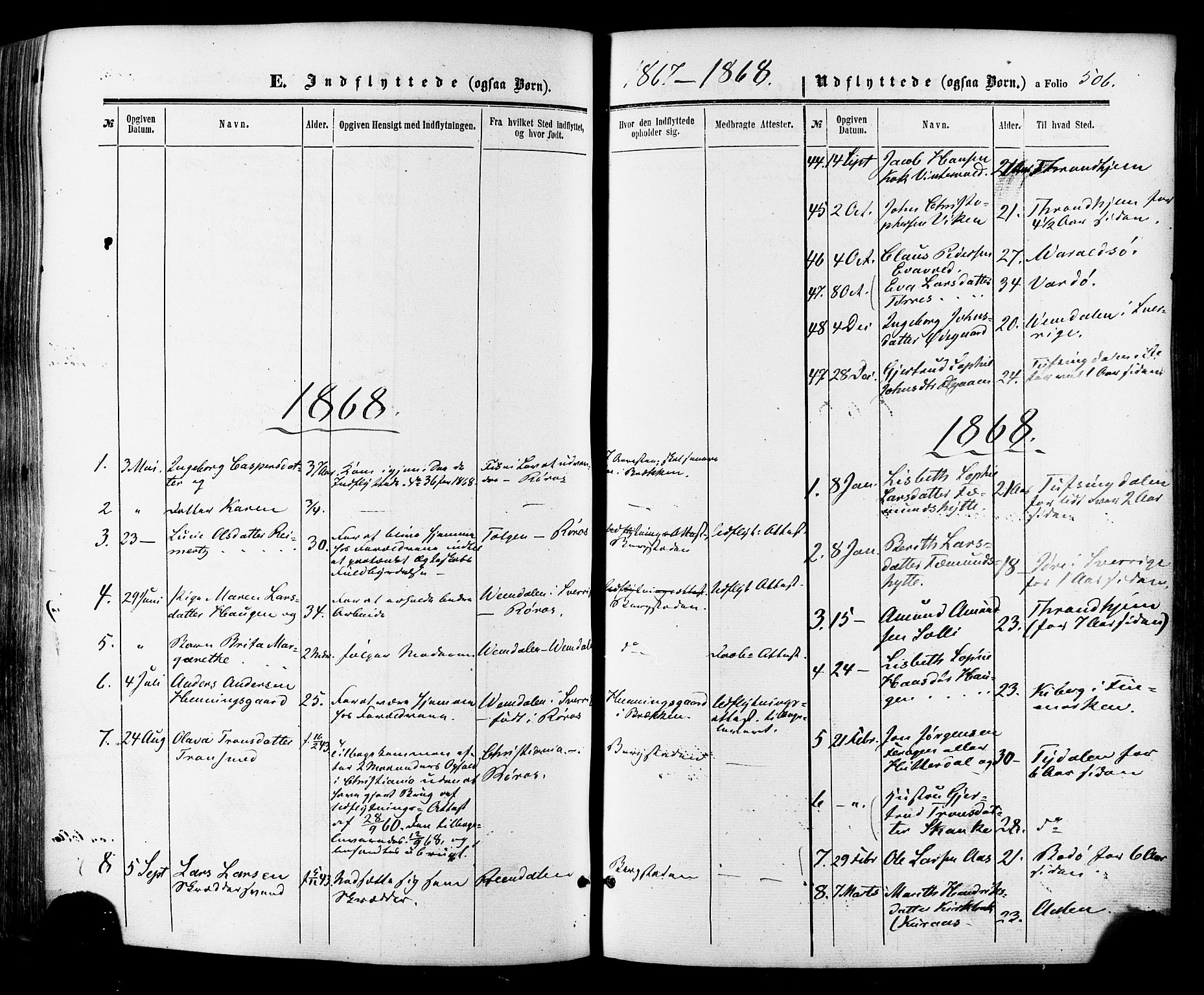 Ministerialprotokoller, klokkerbøker og fødselsregistre - Sør-Trøndelag, SAT/A-1456/681/L0932: Parish register (official) no. 681A10, 1860-1878, p. 506