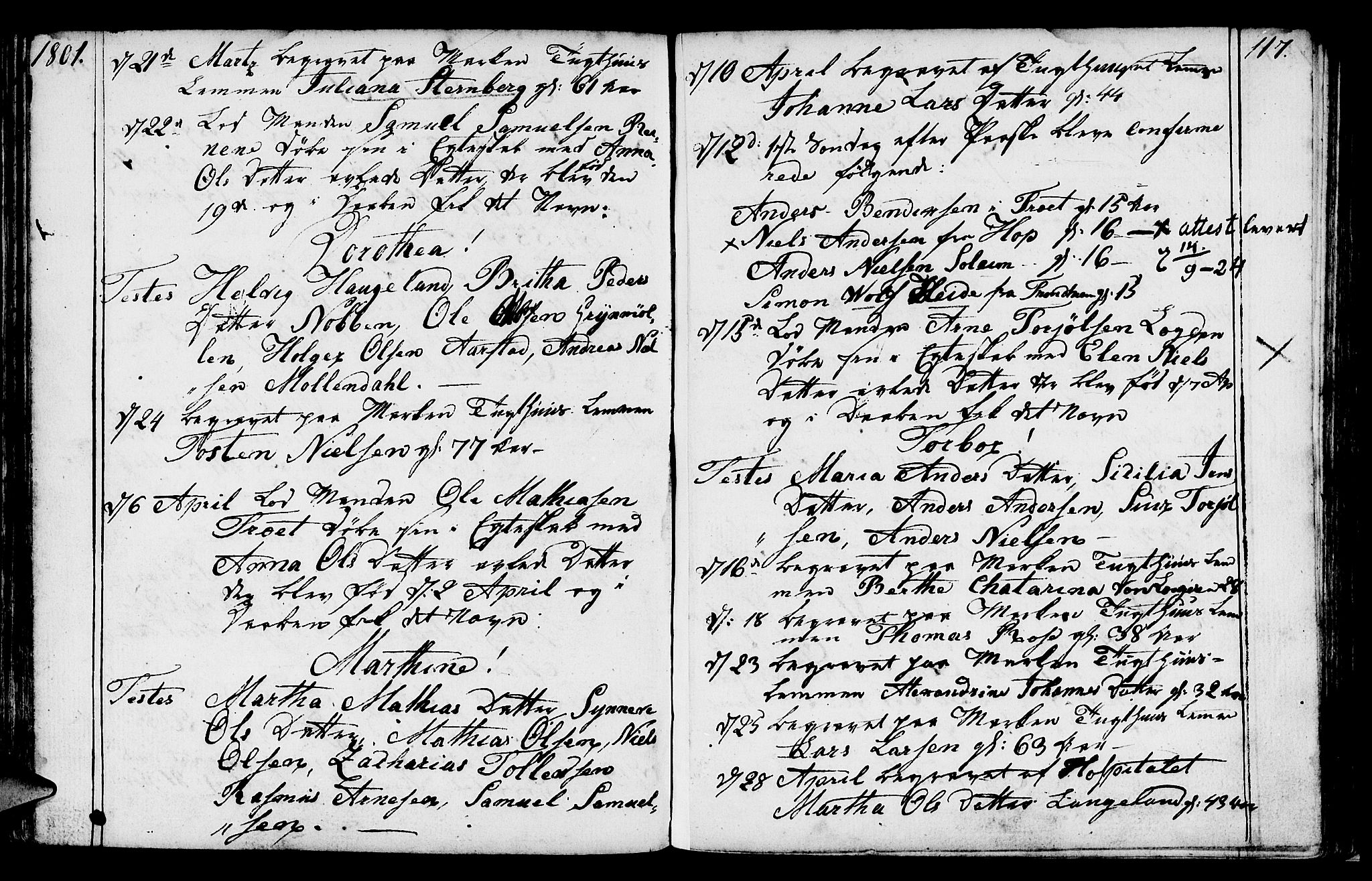 St. Jørgens hospital og Årstad sokneprestembete, AV/SAB-A-99934: Parish register (official) no. A 2, 1766-1814, p. 117