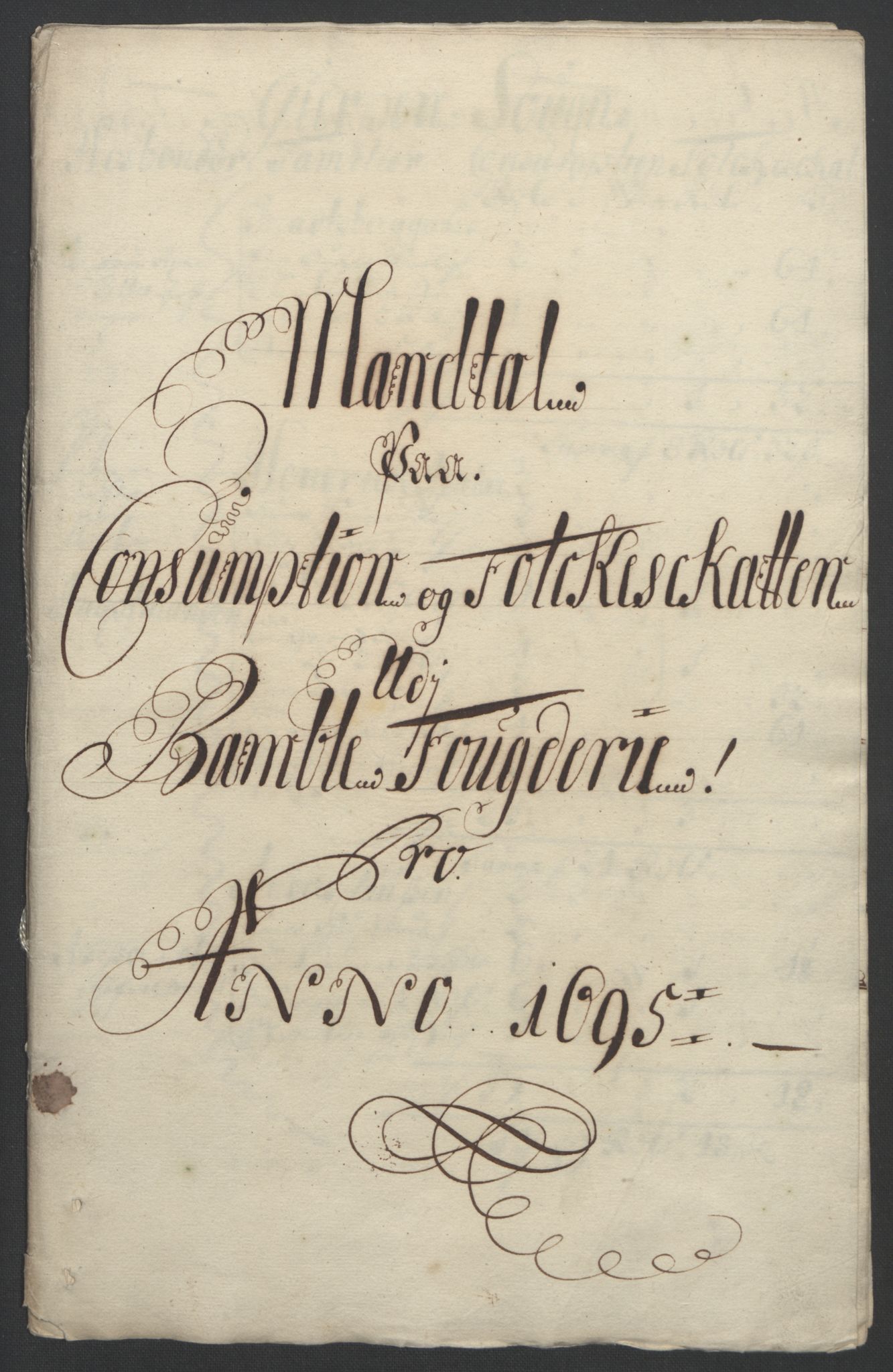 Rentekammeret inntil 1814, Reviderte regnskaper, Fogderegnskap, RA/EA-4092/R36/L2093: Fogderegnskap Øvre og Nedre Telemark og Bamble, 1695, p. 453