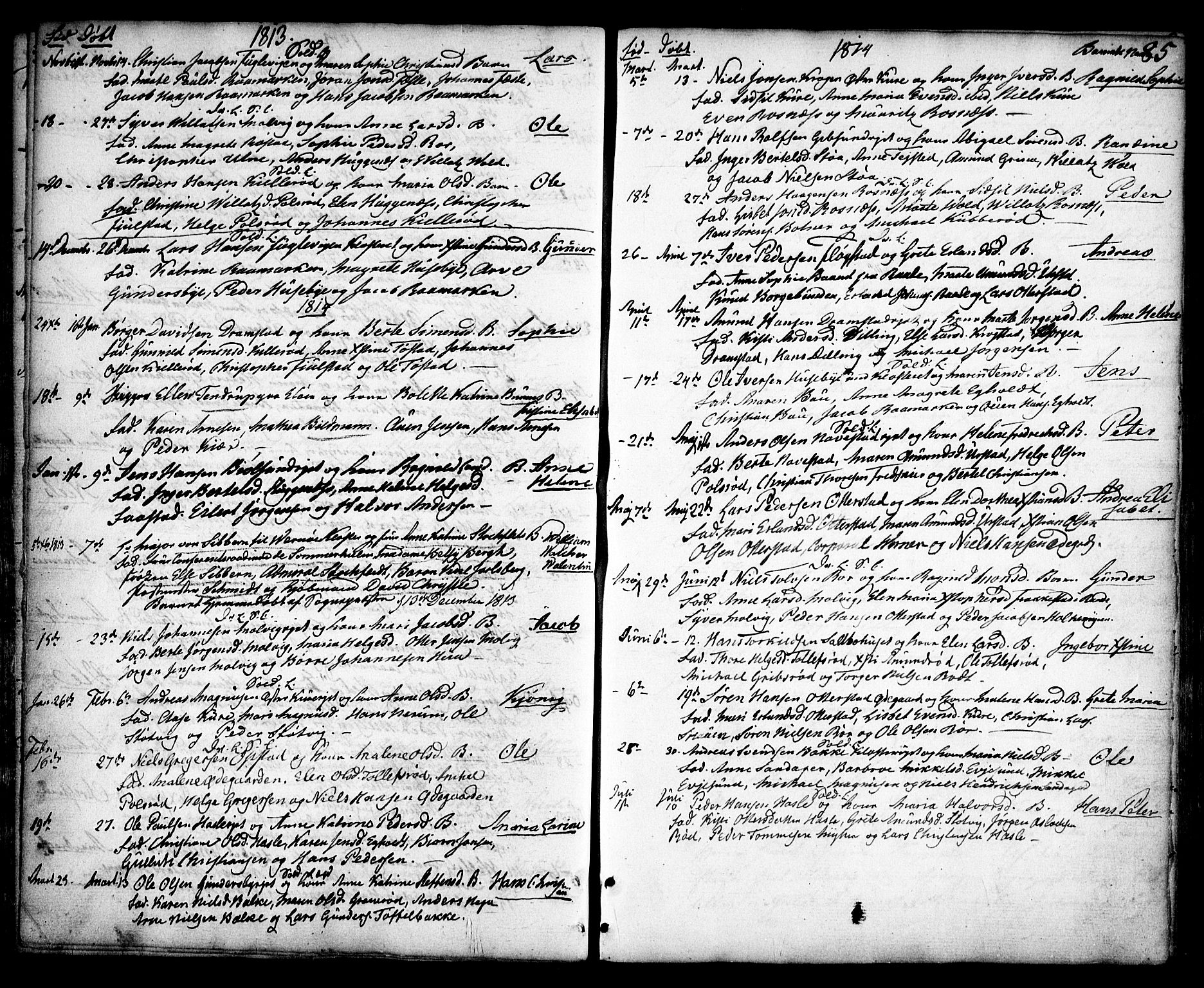 Rygge prestekontor Kirkebøker, SAO/A-10084b/F/Fa/L0002: Parish register (official) no. 2, 1771-1814, p. 85