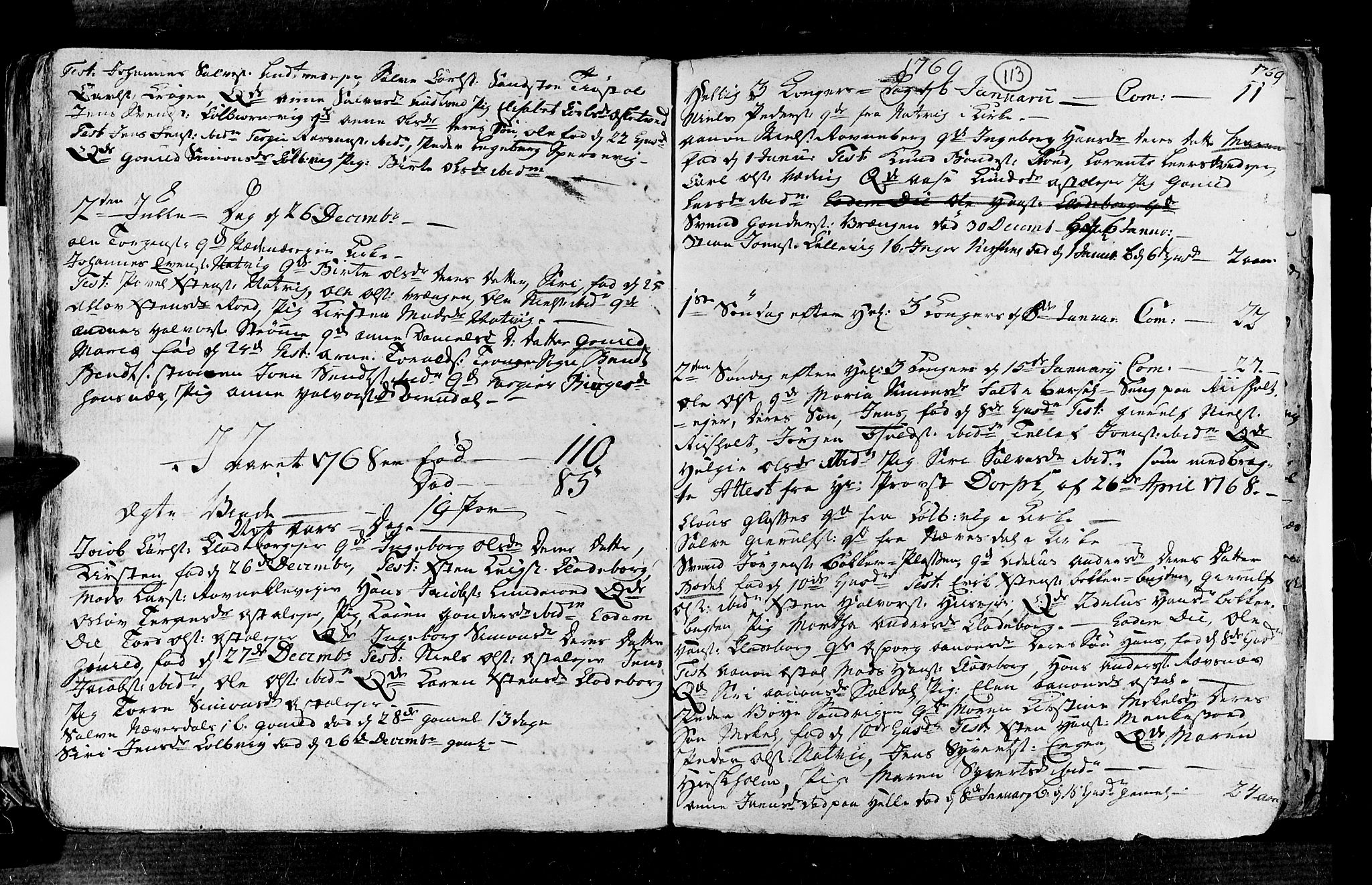 Øyestad sokneprestkontor, SAK/1111-0049/F/Fa/L0006: Parish register (official) no. A 6, 1758-1776, p. 113