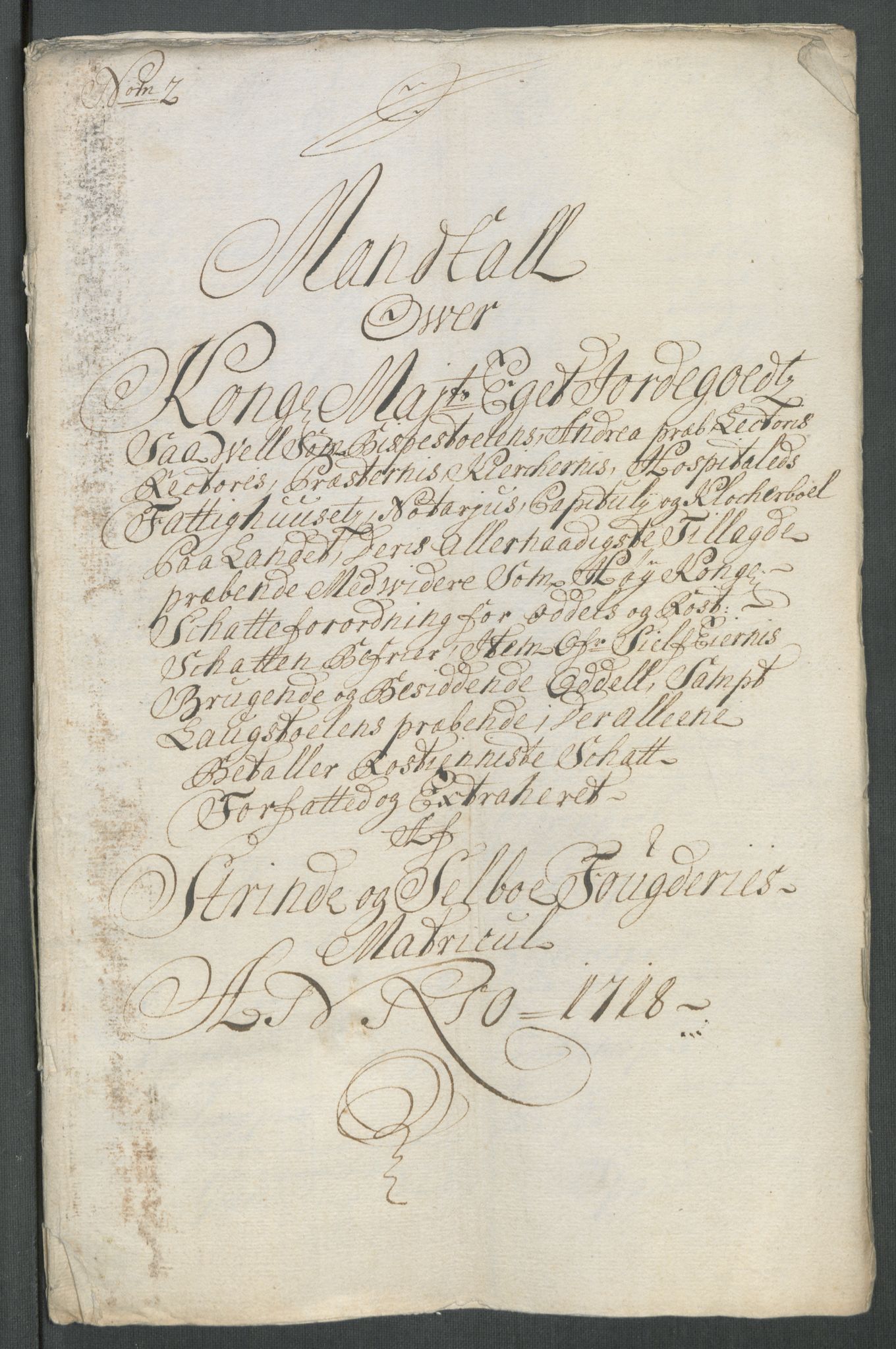 Rentekammeret inntil 1814, Reviderte regnskaper, Fogderegnskap, AV/RA-EA-4092/R61/L4116: Fogderegnskap Strinda og Selbu, 1717-1718, p. 344