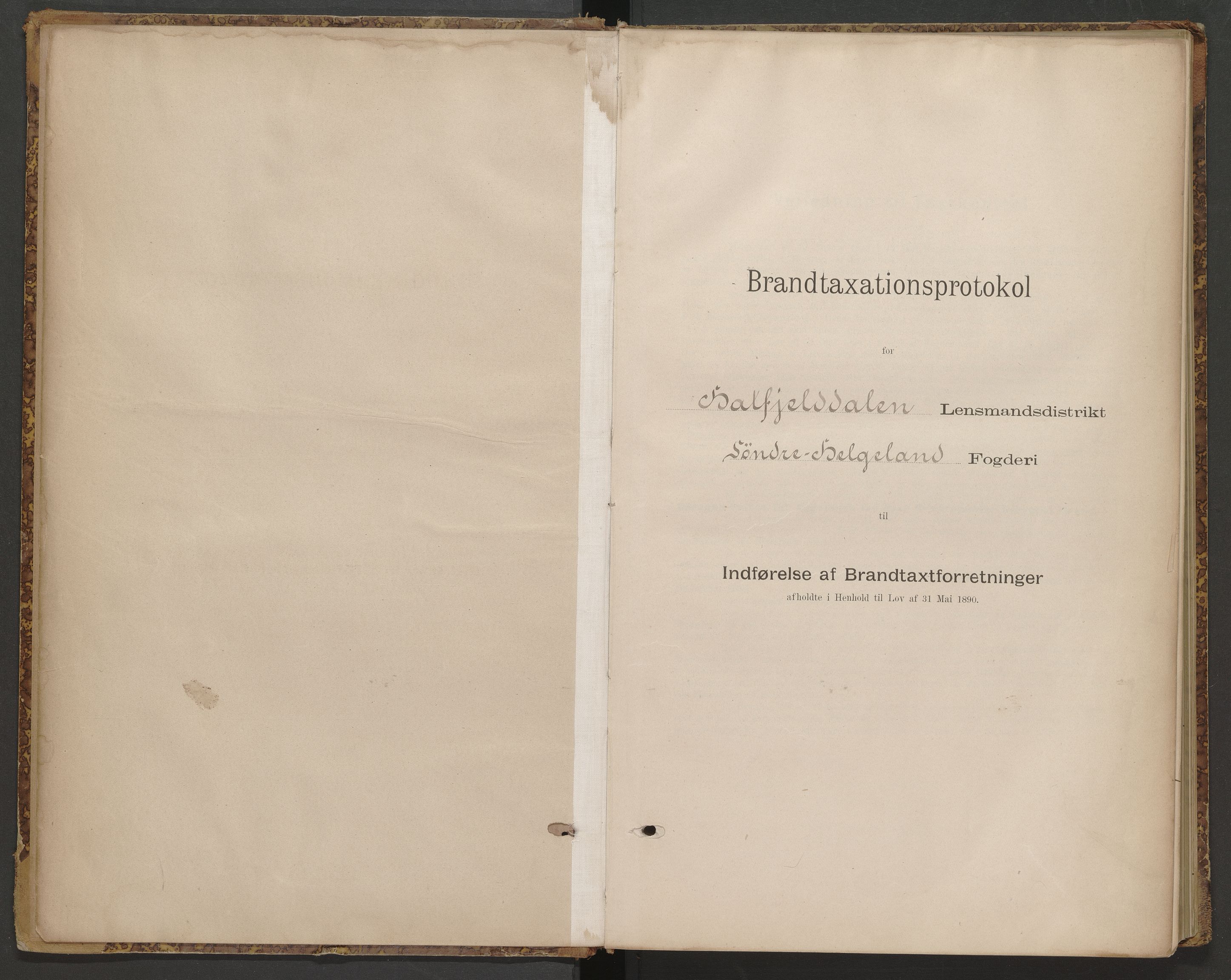 Grane og Hattfjelldal lensmannskontor, AV/SAT-A-5688/1/12/12a/L0003: Branntakstprotokollskjema, 1895-1911