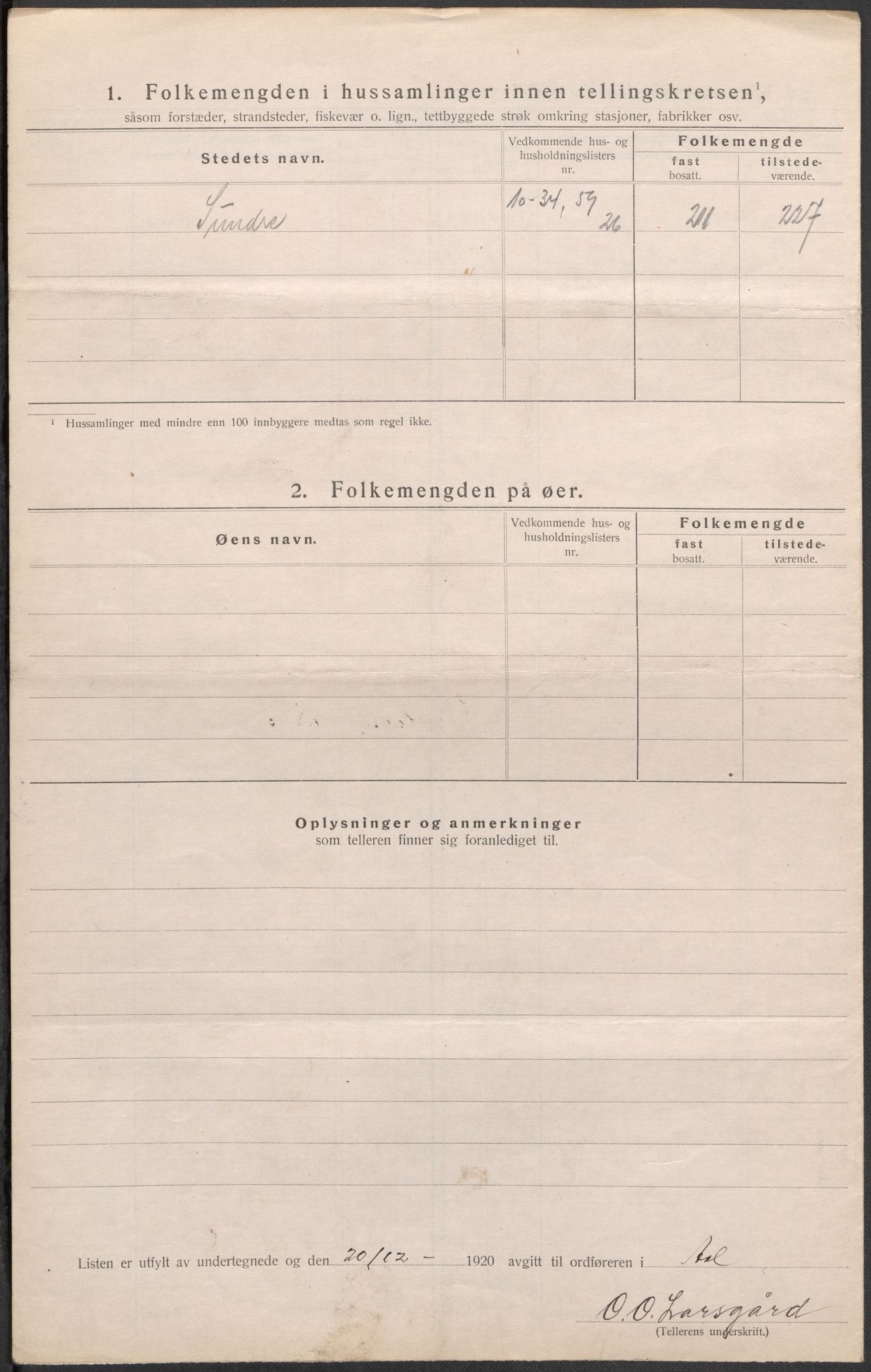 SAKO, 1920 census for Ål, 1920, p. 43