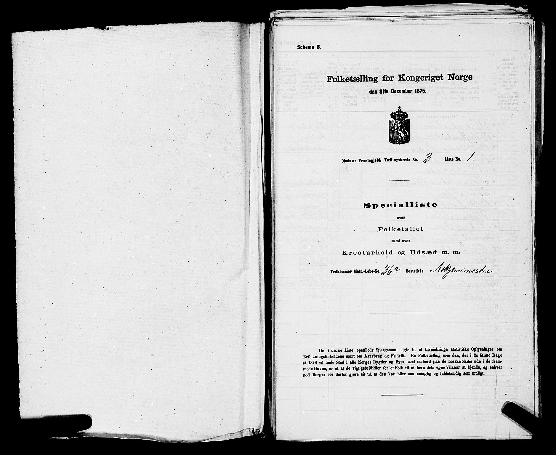 SAKO, 1875 census for 0623P Modum, 1875, p. 310