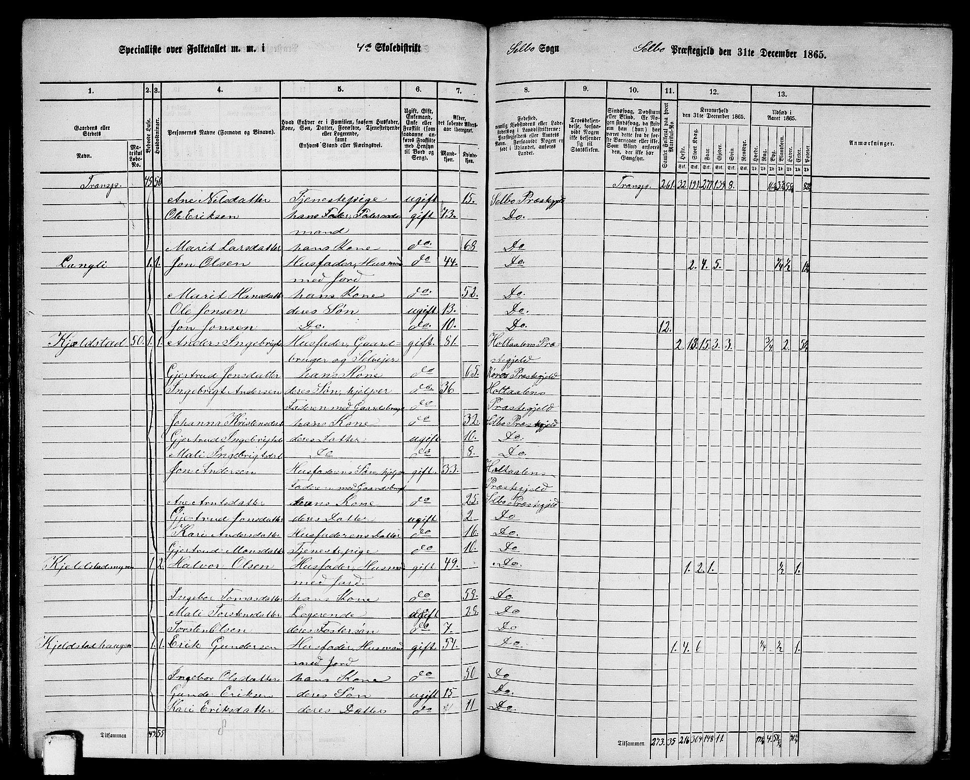 RA, 1865 census for Selbu, 1865, p. 59