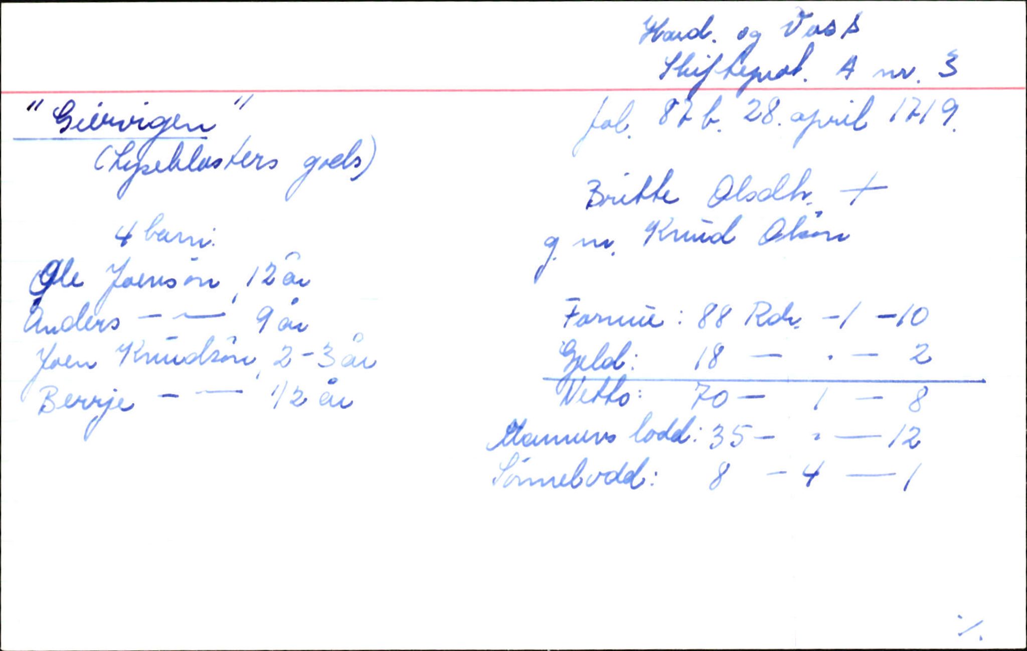 Skiftekort ved Statsarkivet i Bergen, SAB/SKIFTEKORT/002/L0001: Skifteprotokoll nr. 1-3, 1695-1721, p. 1249