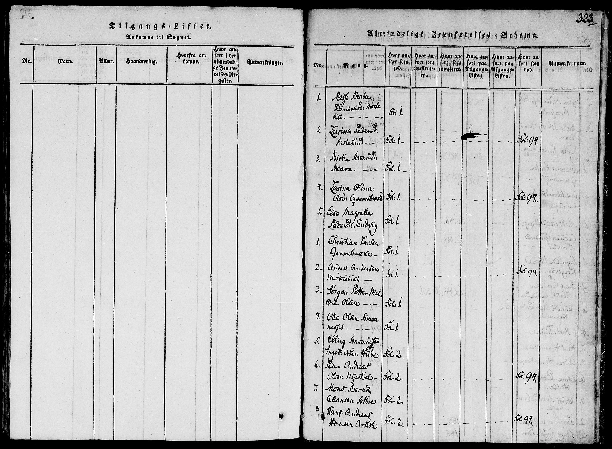 Ministerialprotokoller, klokkerbøker og fødselsregistre - Møre og Romsdal, SAT/A-1454/503/L0033: Parish register (official) no. 503A01, 1816-1841, p. 323