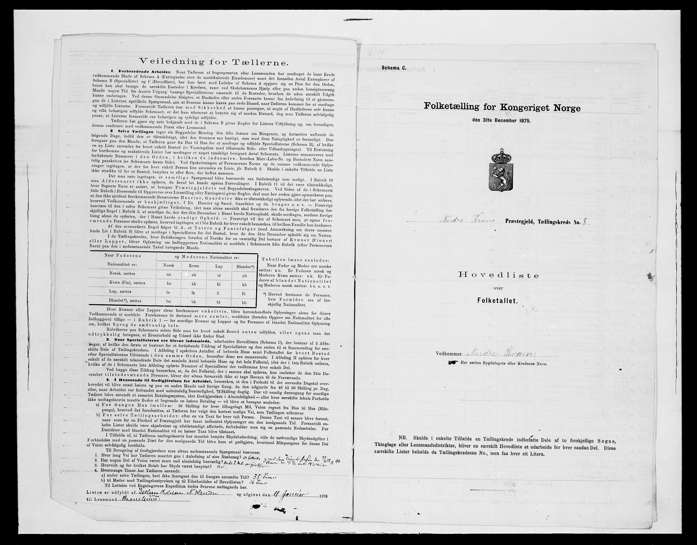 SAH, 1875 census for 0518P Nord-Fron, 1875, p. 55