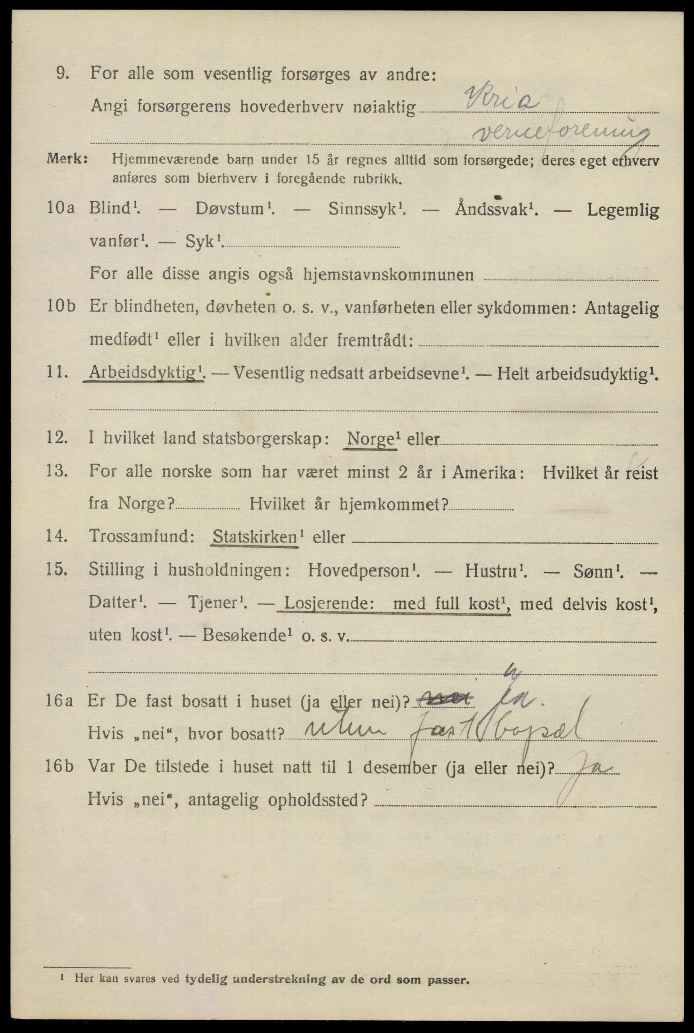 SAO, 1920 census for Kristiania, 1920, p. 145542