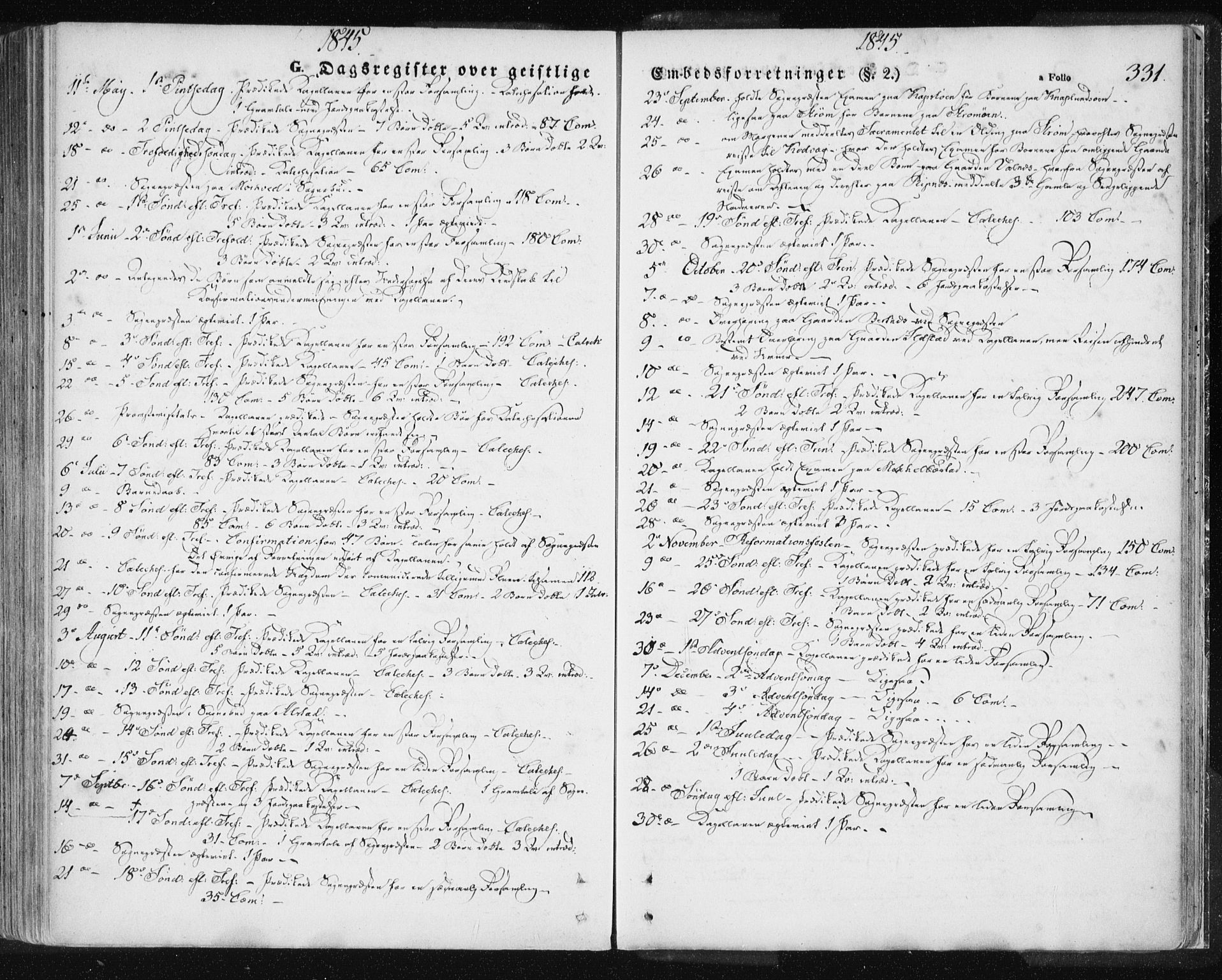 Ministerialprotokoller, klokkerbøker og fødselsregistre - Nordland, SAT/A-1459/801/L0007: Parish register (official) no. 801A07, 1845-1863, p. 331