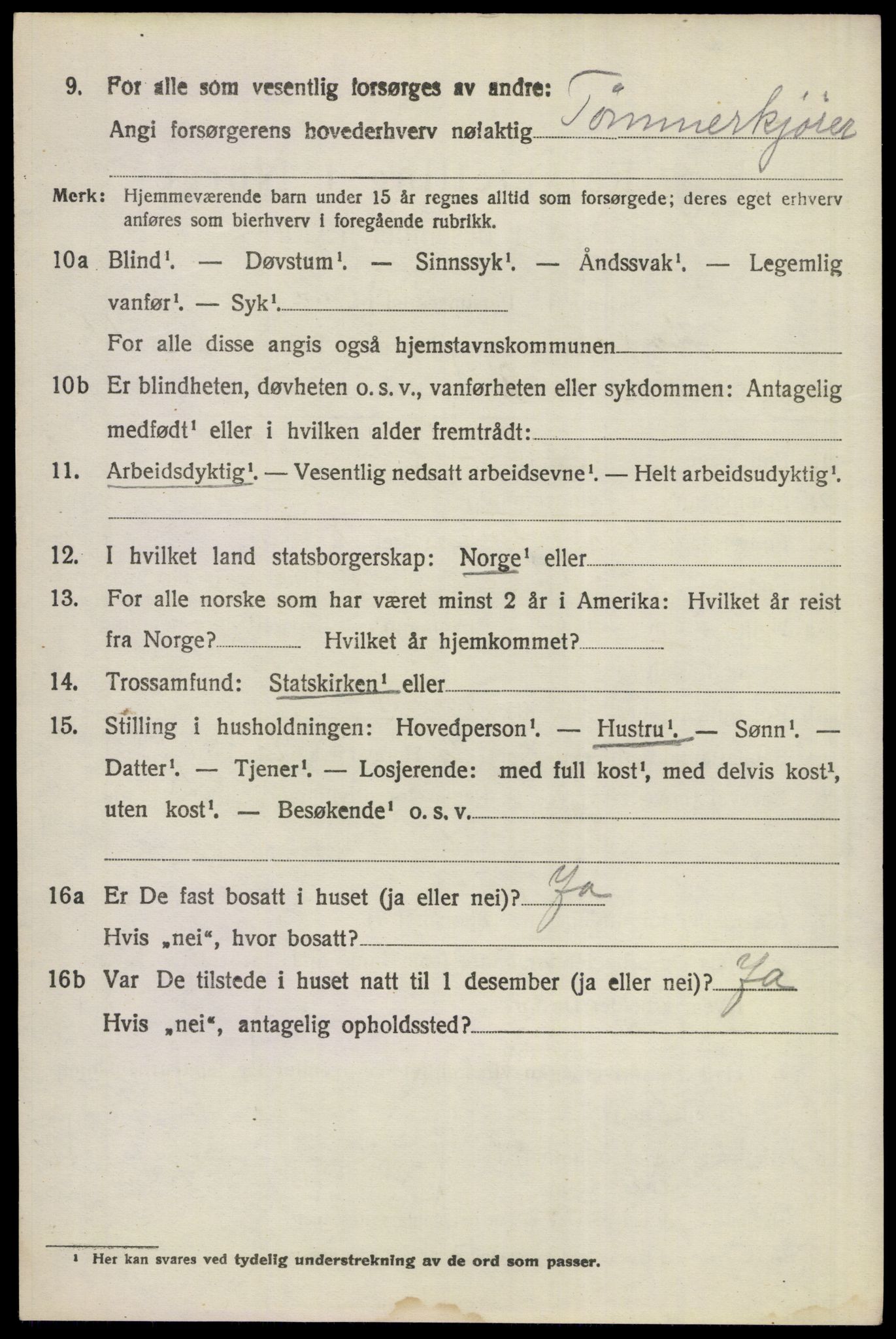 SAKO, 1920 census for Ådal, 1920, p. 6611