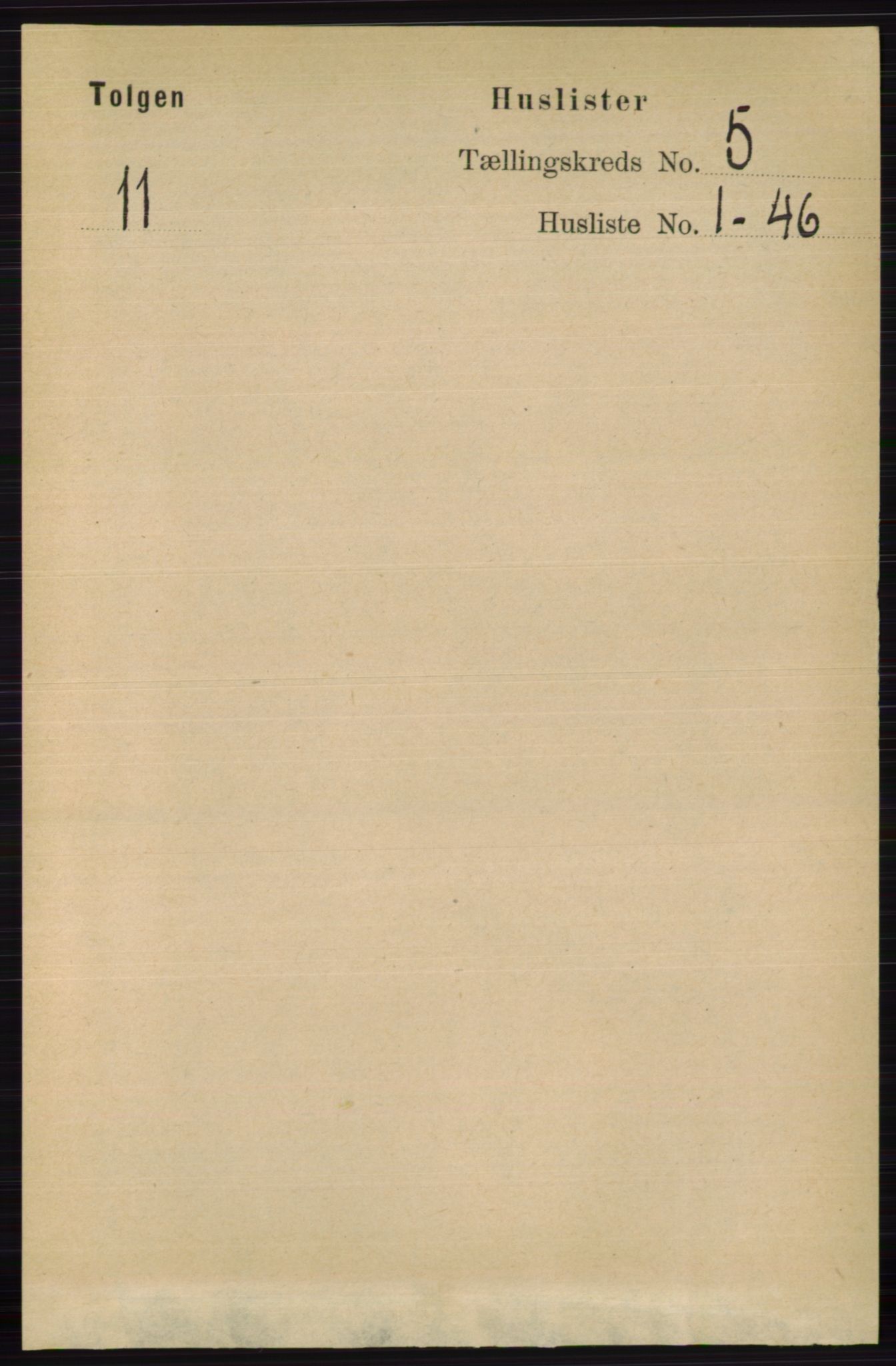 RA, 1891 census for 0436 Tolga, 1891, p. 1244