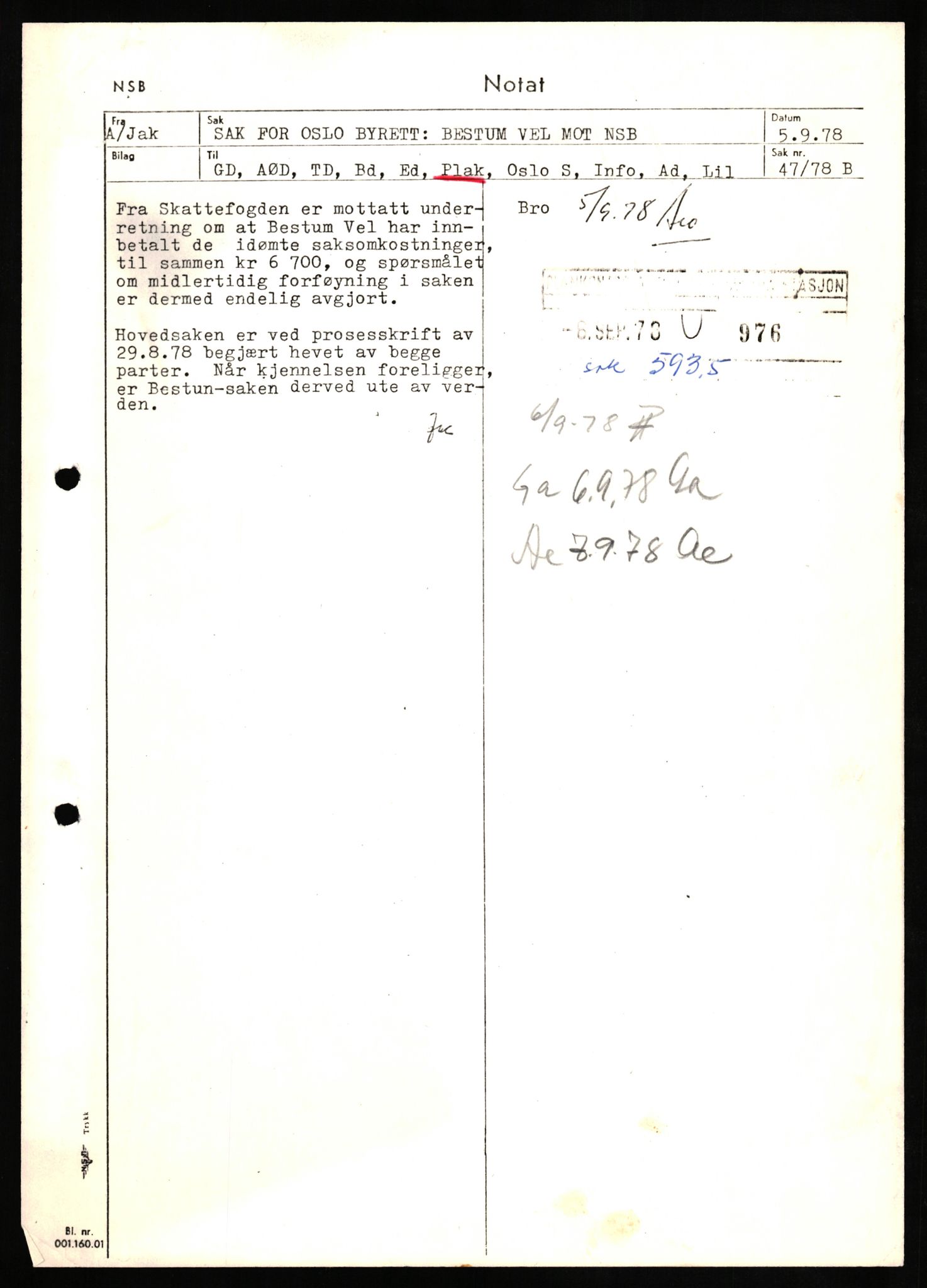 Norges statsbaner, Hovedadministrasjonen, Plankontoret for Oslo S, AV/RA-S-5410/D/L0171: Driftsbanegården. Øvrige driftsbanegårder, 1976-1978, p. 192