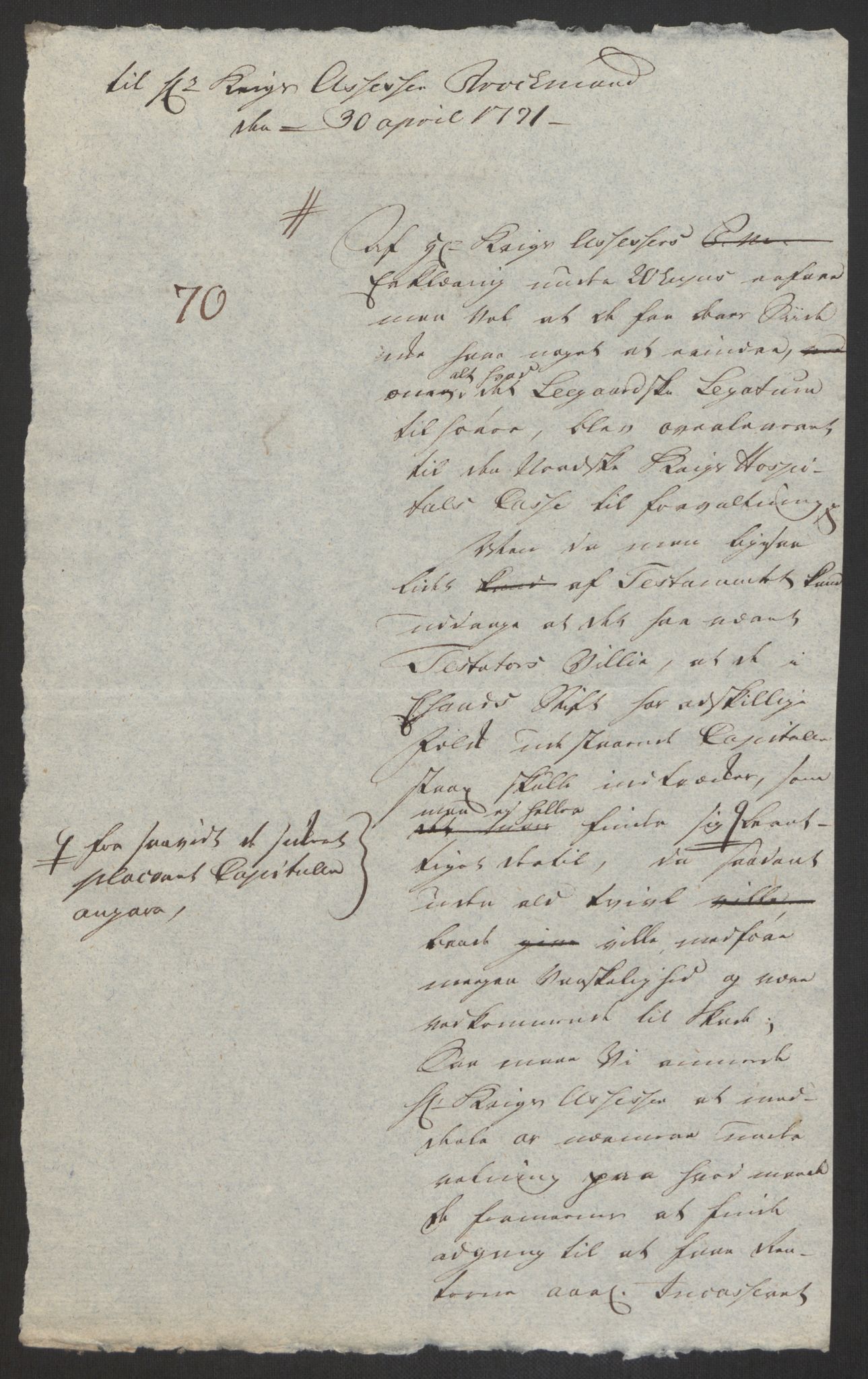 Forsvaret, Den norske kvesthuskasse/krigshospitalkasse, AV/RA-RAFA-1887/F/Fa/L0008: Konsepter, 1790-1793, p. 479