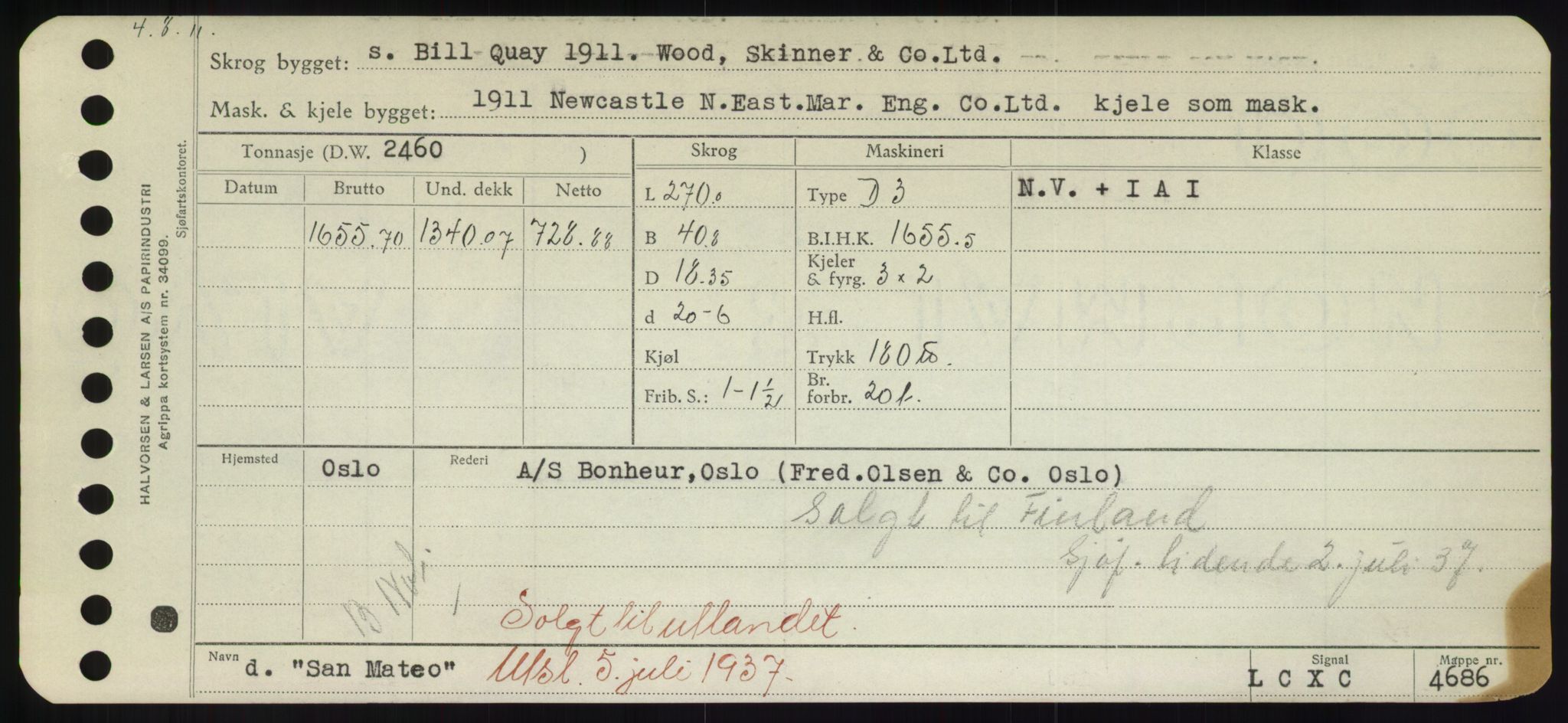 Sjøfartsdirektoratet med forløpere, Skipsmålingen, RA/S-1627/H/Hd/L0032: Fartøy, San-Seve, p. 17