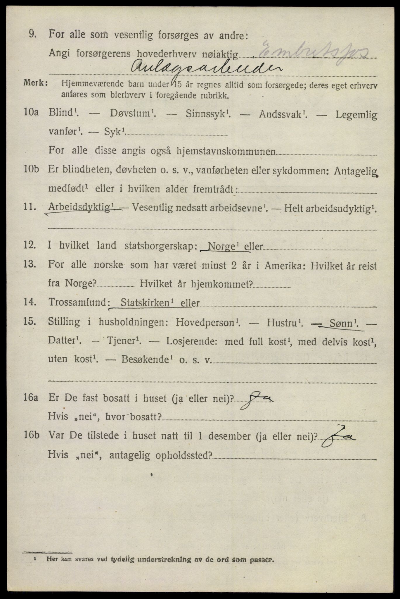 SAKO, 1920 census for Modum, 1920, p. 12916