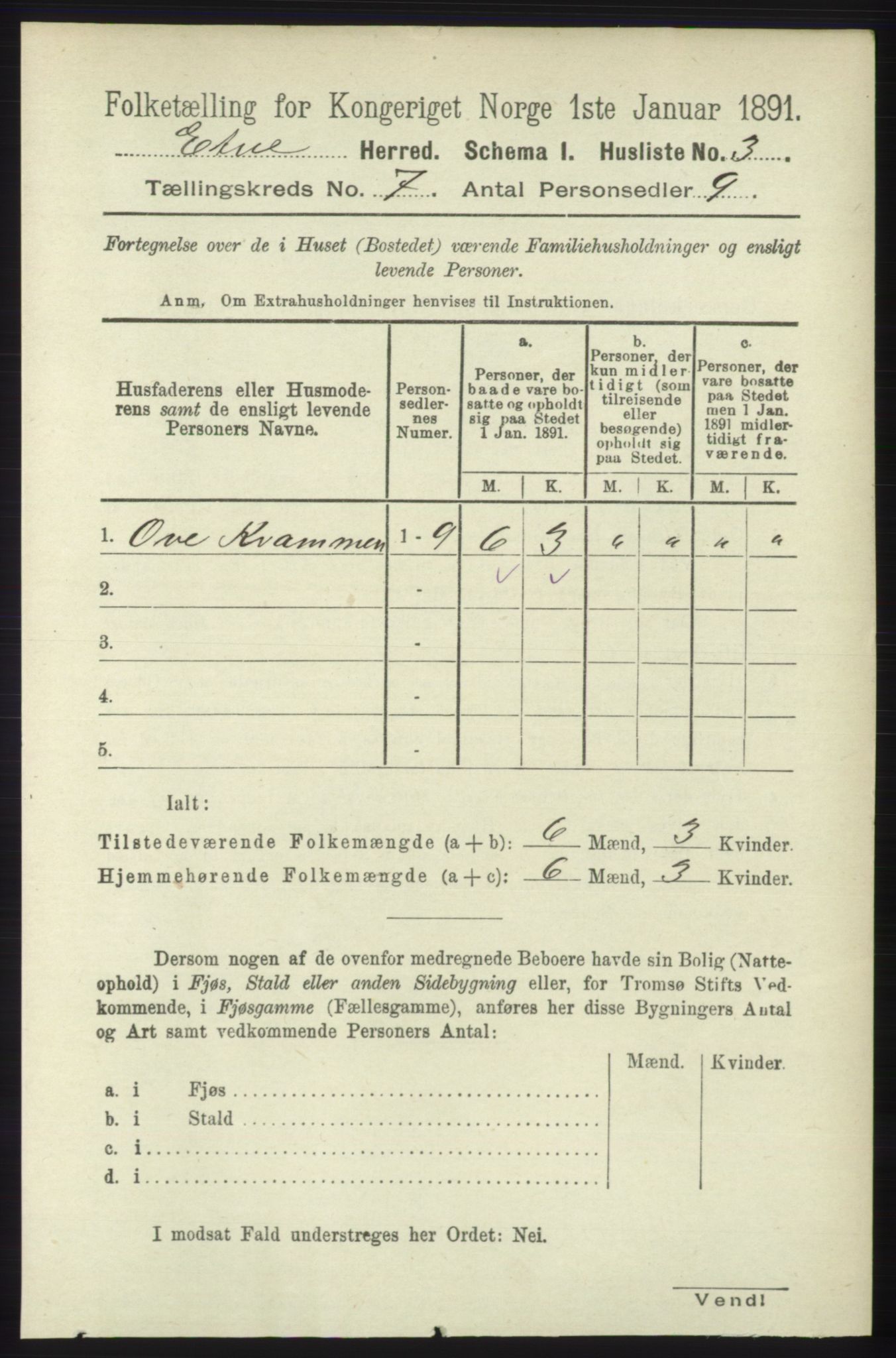 RA, 1891 census for 1211 Etne, 1891, p. 1362