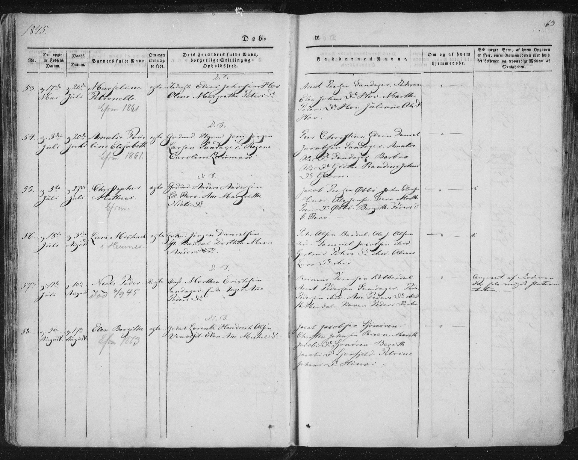 Ministerialprotokoller, klokkerbøker og fødselsregistre - Nordland, SAT/A-1459/838/L0549: Parish register (official) no. 838A07, 1840-1854, p. 63