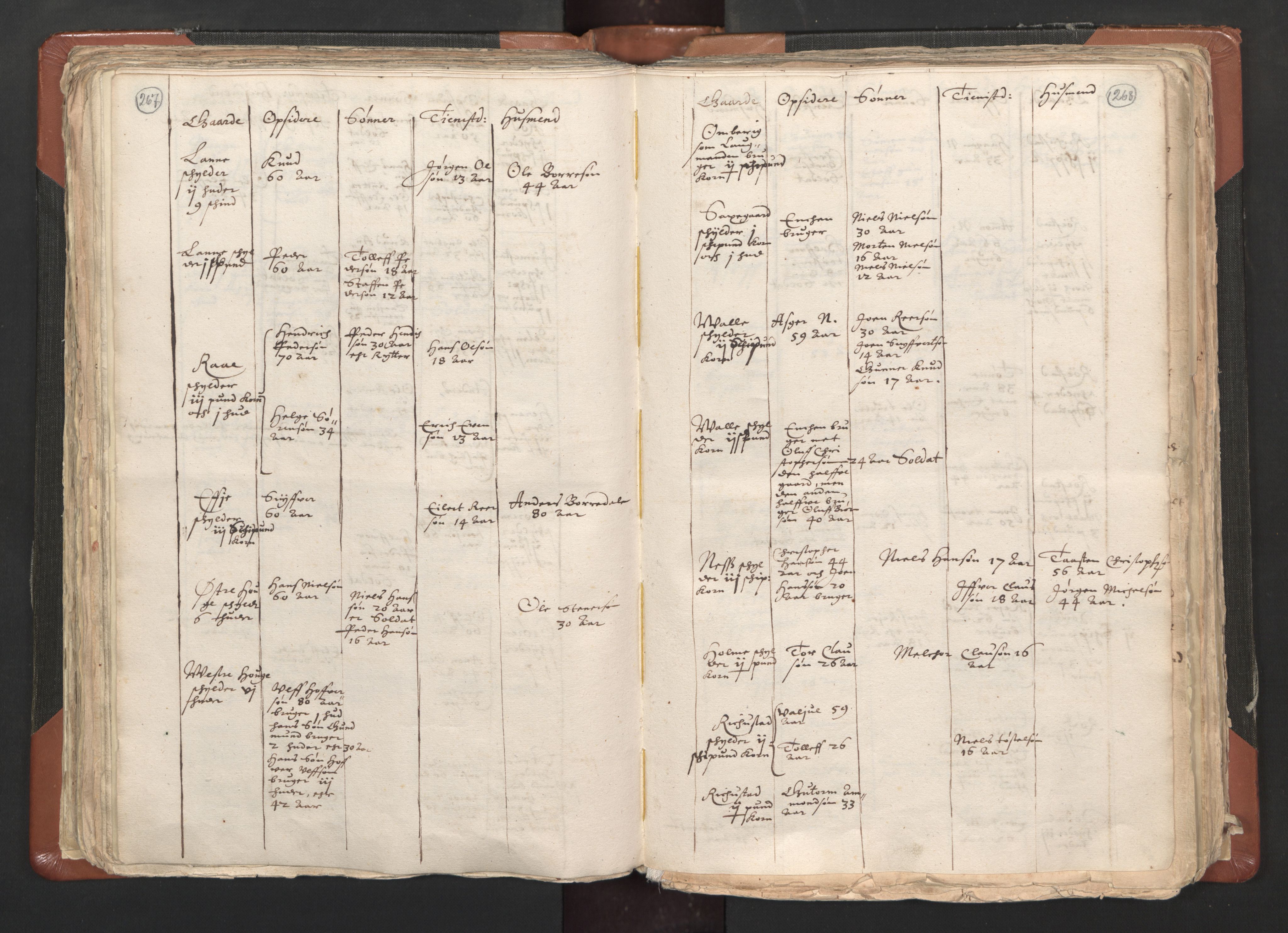 RA, Vicar's Census 1664-1666, no. 1: Nedre Borgesyssel deanery, 1664-1666, p. 267-268