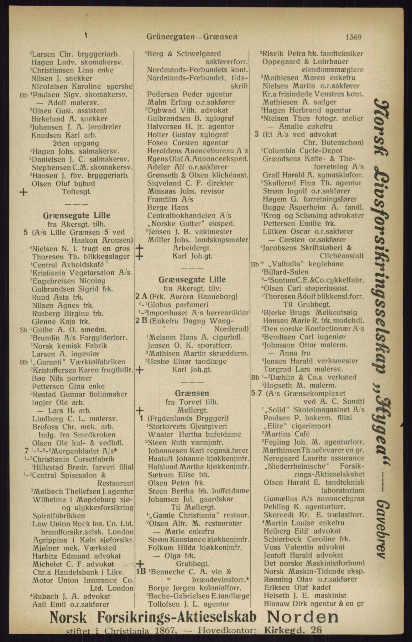 Kristiania/Oslo adressebok, PUBL/-, 1916, p. 1369