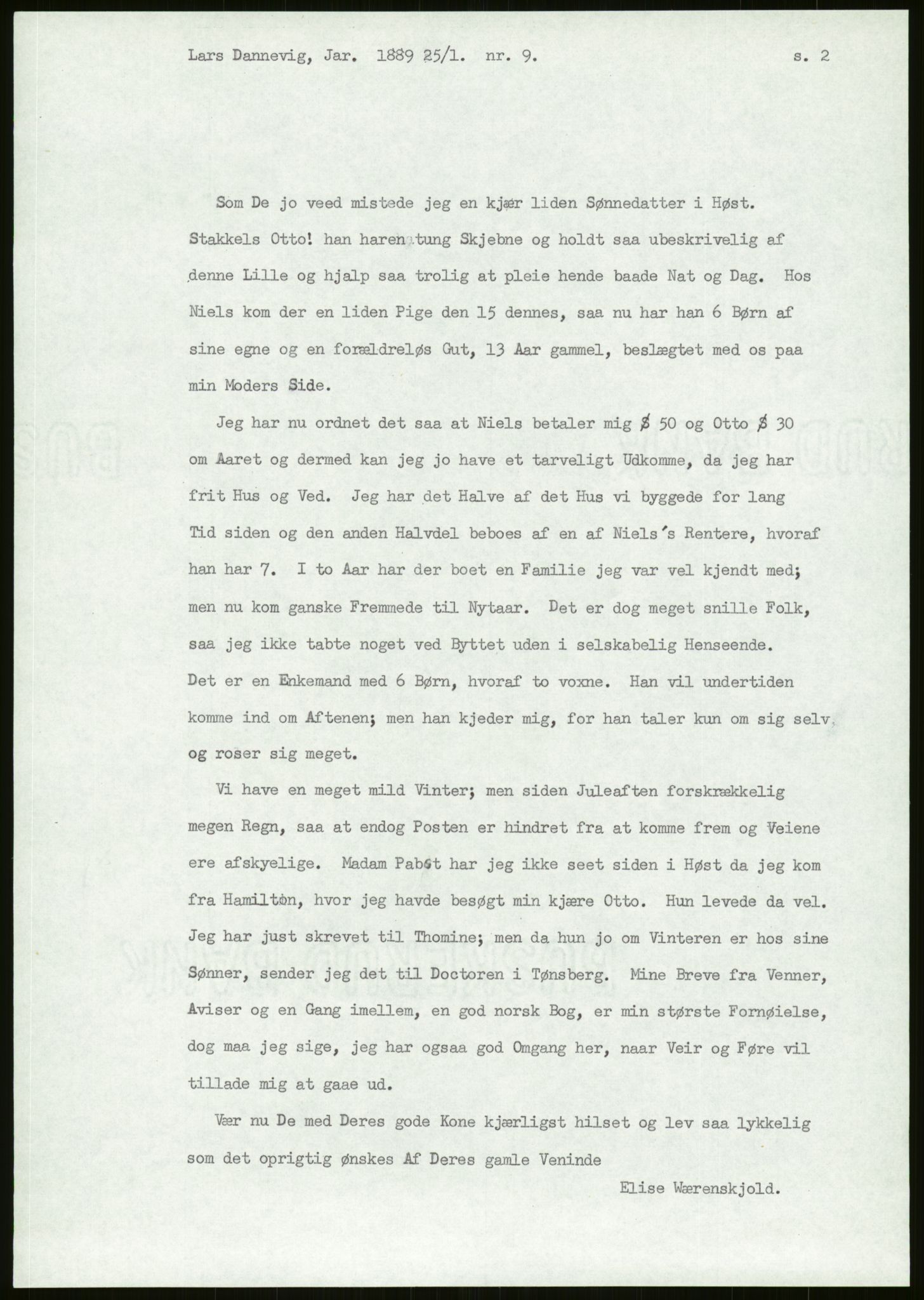 Samlinger til kildeutgivelse, Amerikabrevene, AV/RA-EA-4057/F/L0027: Innlån fra Aust-Agder: Dannevig - Valsgård, 1838-1914, p. 89