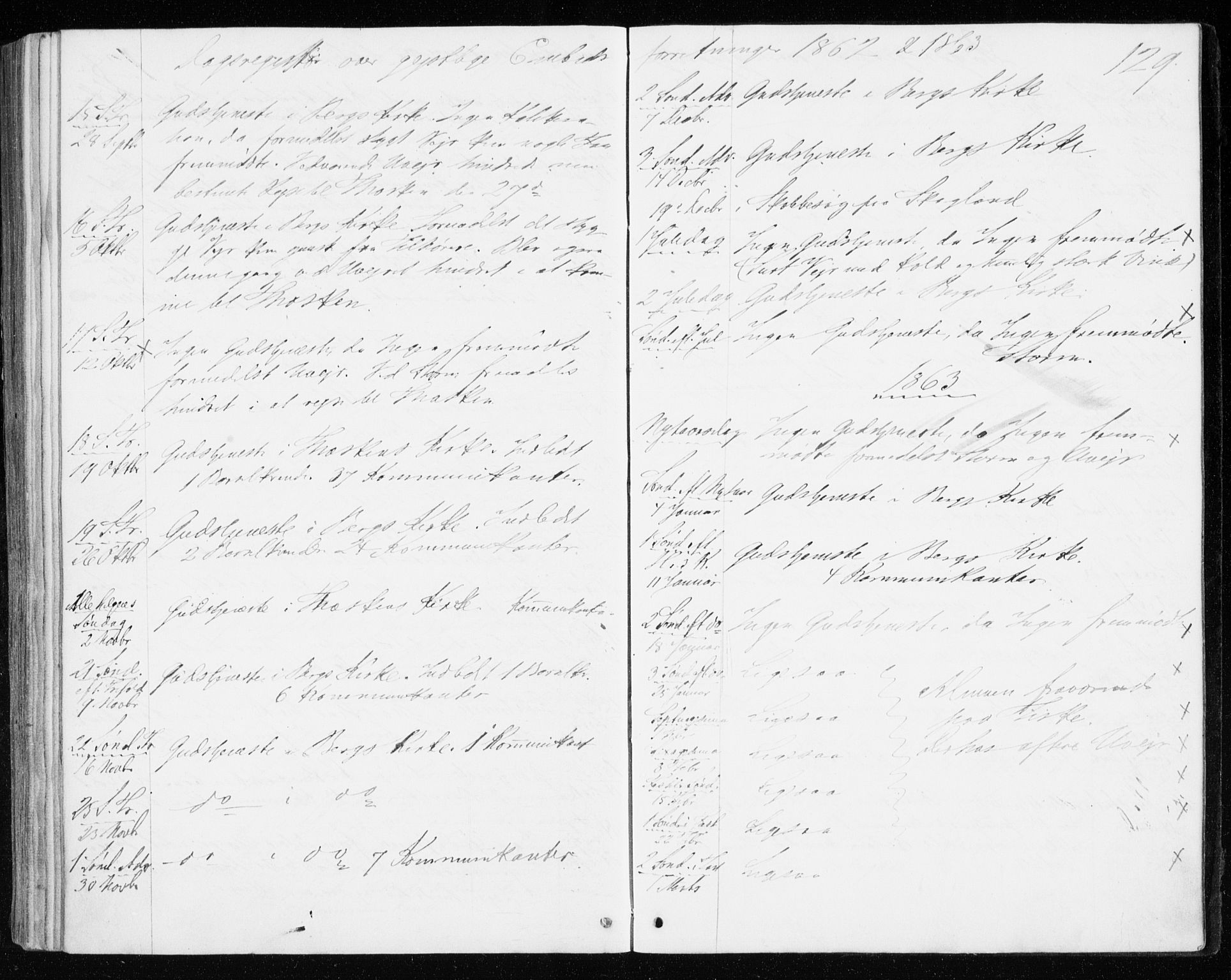 Berg sokneprestkontor, AV/SATØ-S-1318/G/Ga/Gaa/L0002kirke: Parish register (official) no. 2, 1860-1872, p. 129