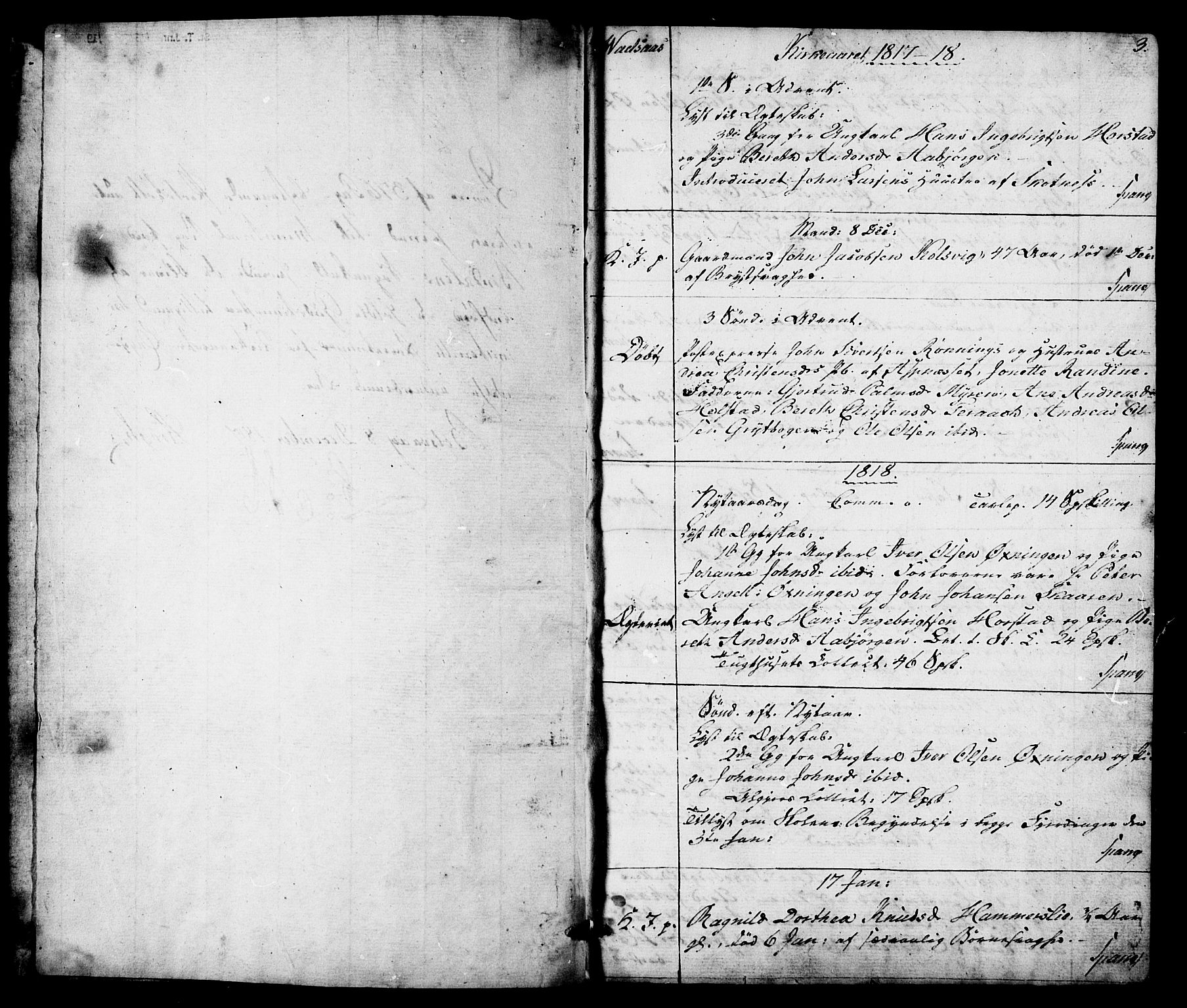 Ministerialprotokoller, klokkerbøker og fødselsregistre - Nordland, SAT/A-1459/810/L0140: Parish register (official) no. 810A04, 1817-1819, p. 2-3