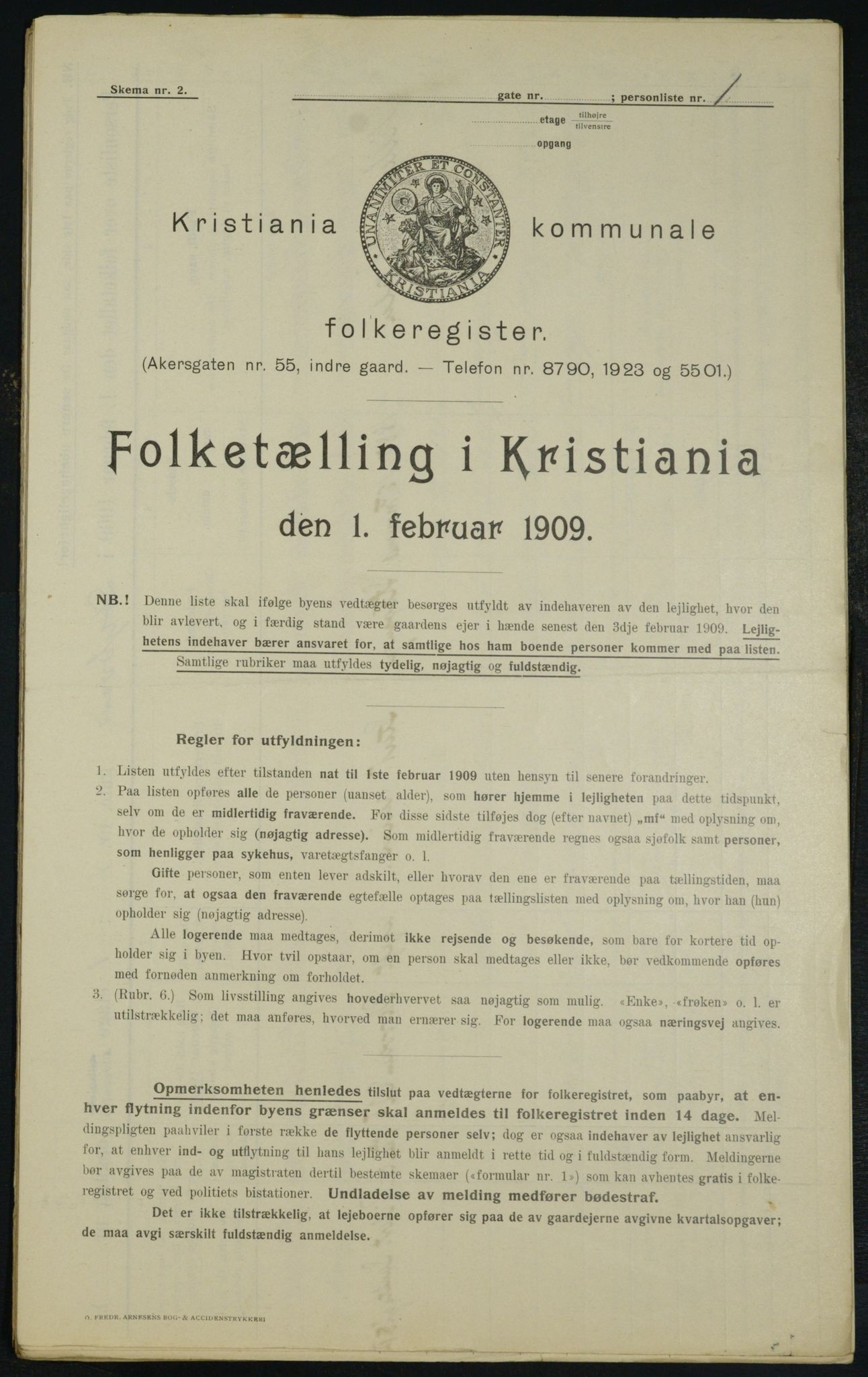 OBA, Municipal Census 1909 for Kristiania, 1909, p. 15908