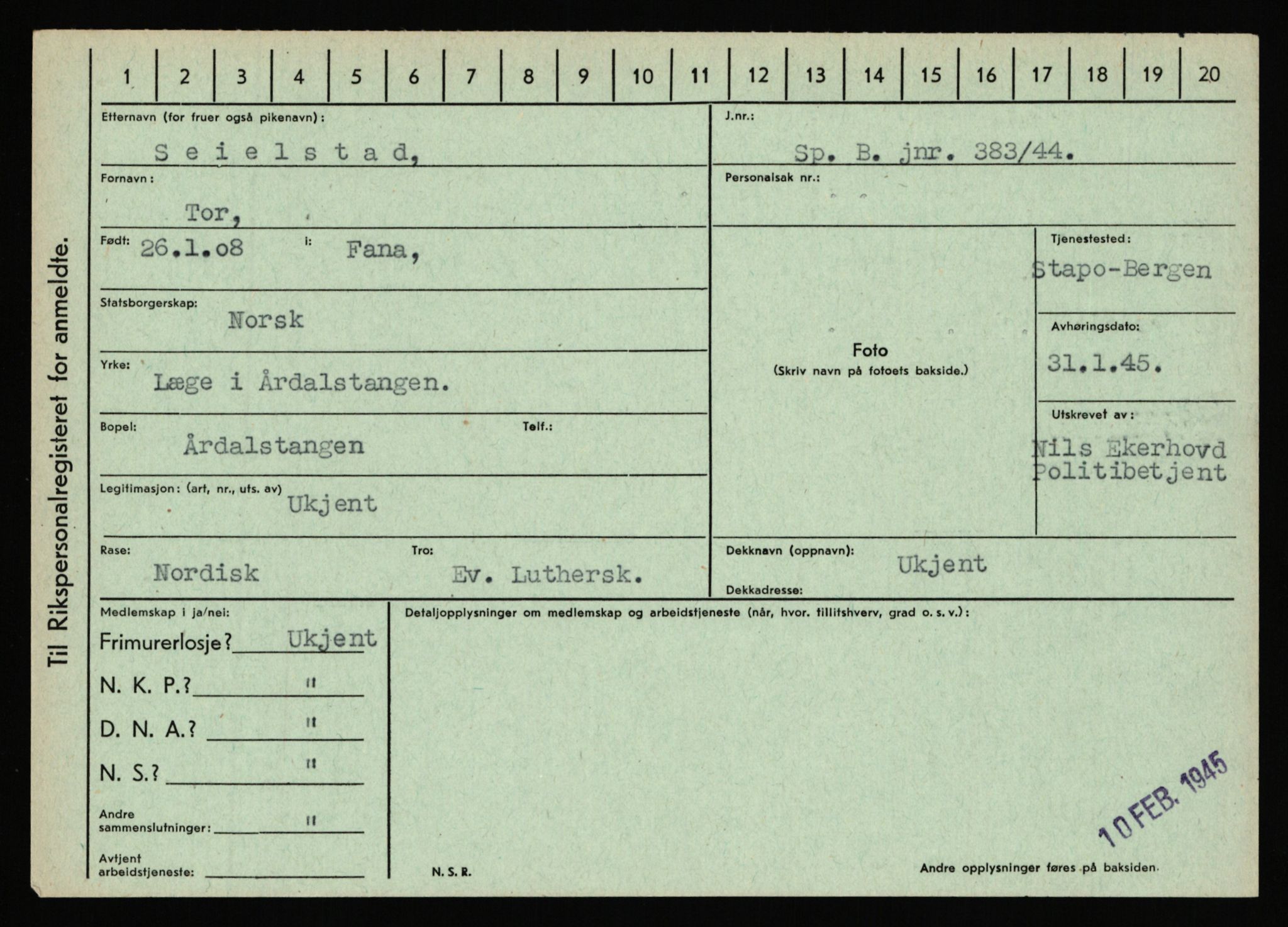 Statspolitiet - Hovedkontoret / Osloavdelingen, AV/RA-S-1329/C/Ca/L0013: Raa - Servold, 1943-1945, p. 4655