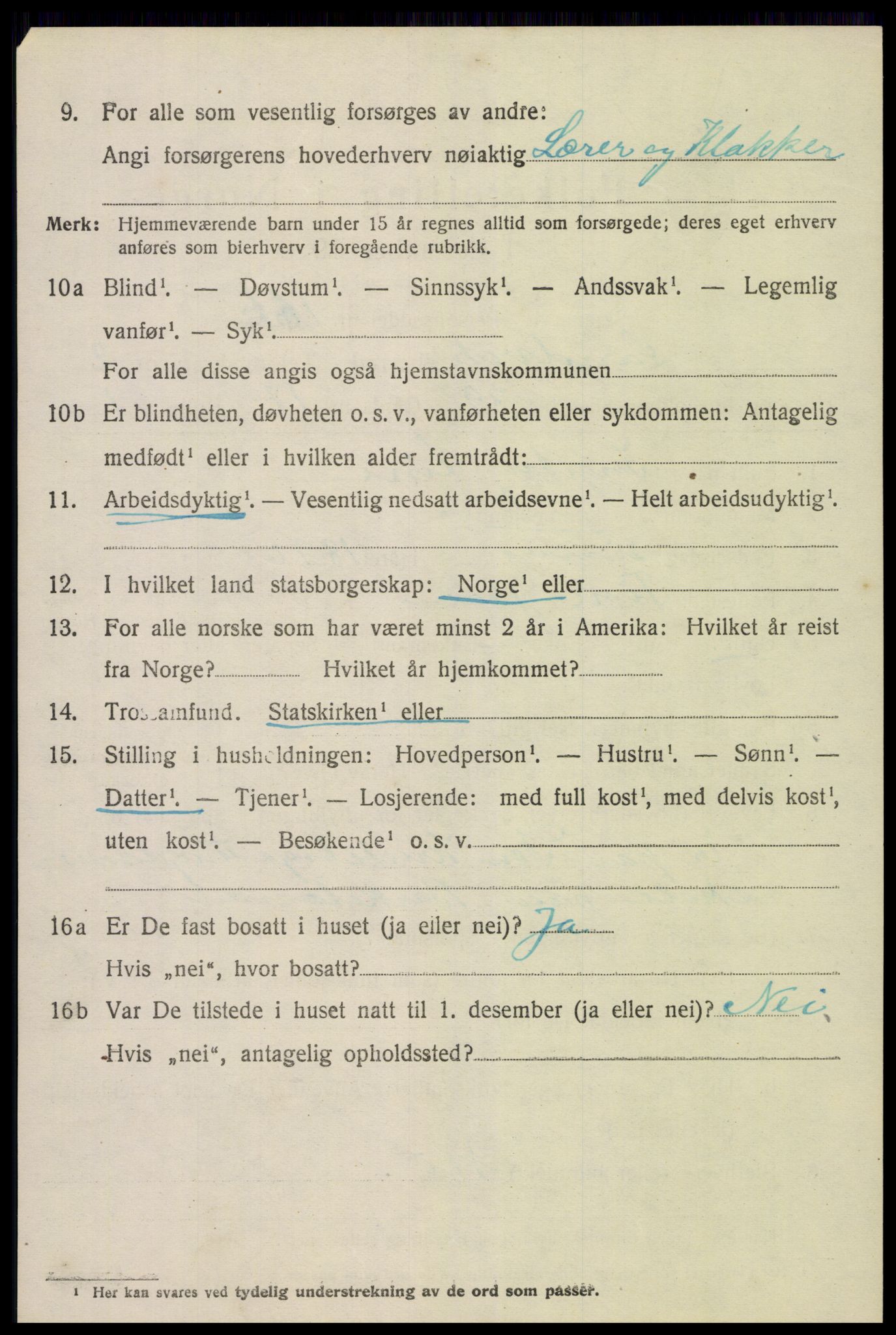 SAK, 1920 census for Landvik, 1920, p. 2101
